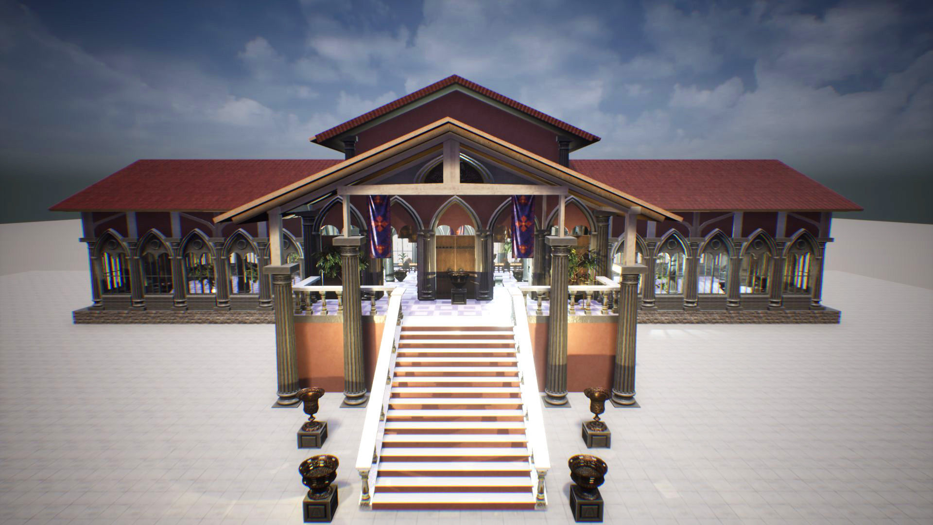 Royal Palace 2 Unreal Engine Low-poly 3D model_1