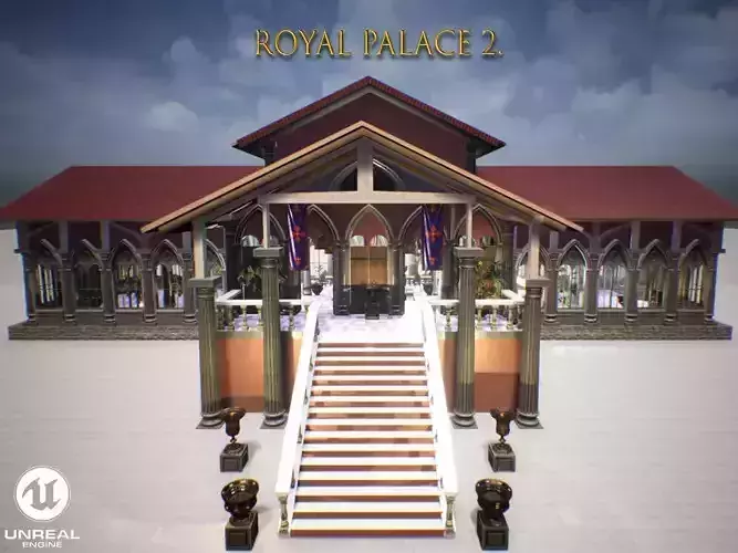 Royal Palace 2 Unreal Engine Low-poly 3D model