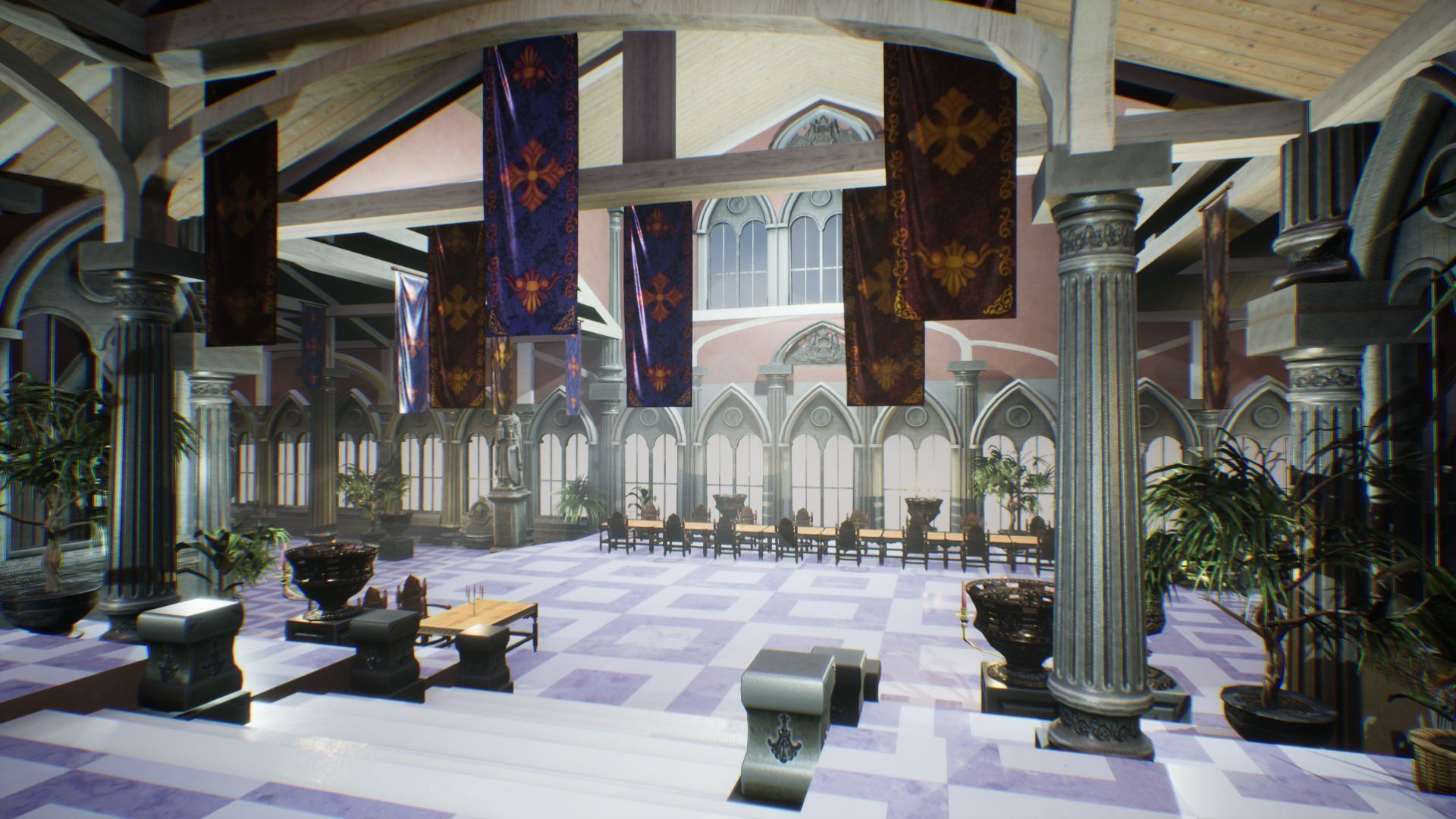 Royal Palace 2 Unreal Engine Low-poly 3D model_6