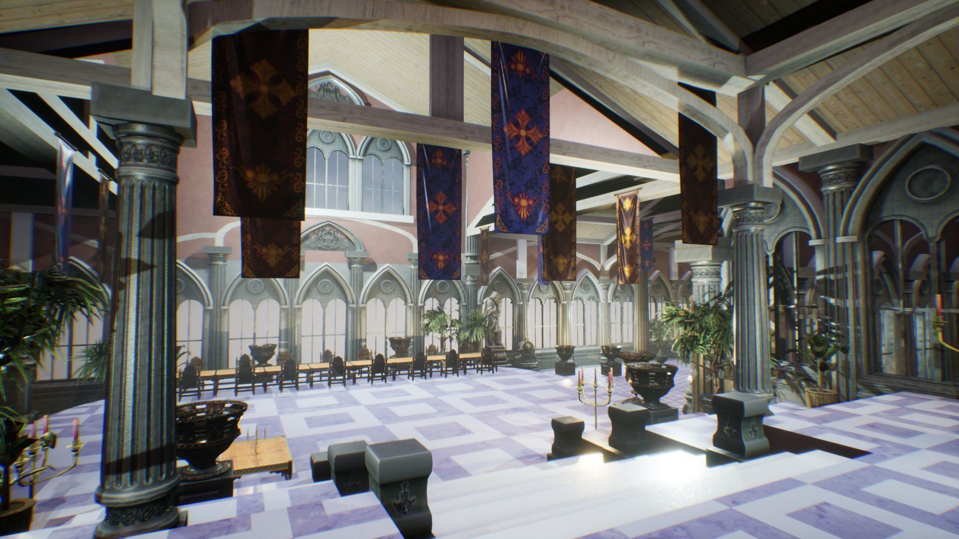 Royal Palace 2 Unreal Engine Low-poly 3D model_7