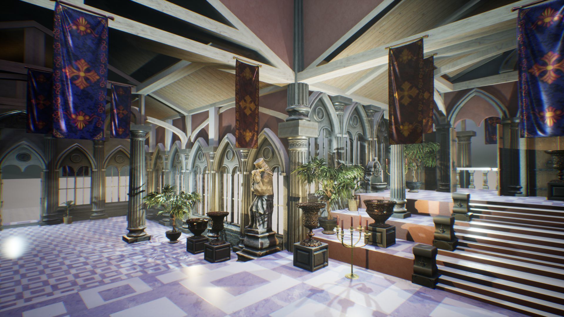 Royal Palace 2 Unreal Engine Low-poly 3D model_9