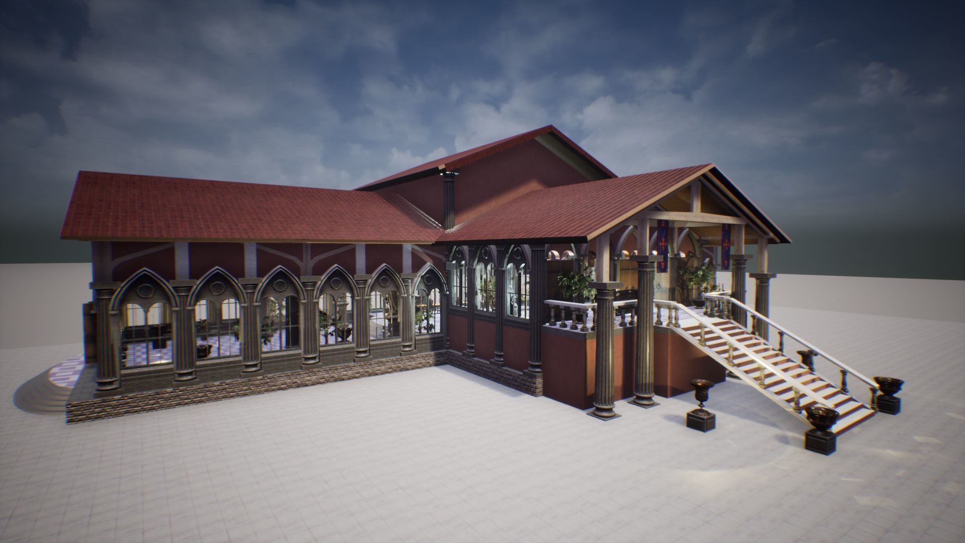 Royal Palace 2 Unreal Engine Low-poly 3D model_2