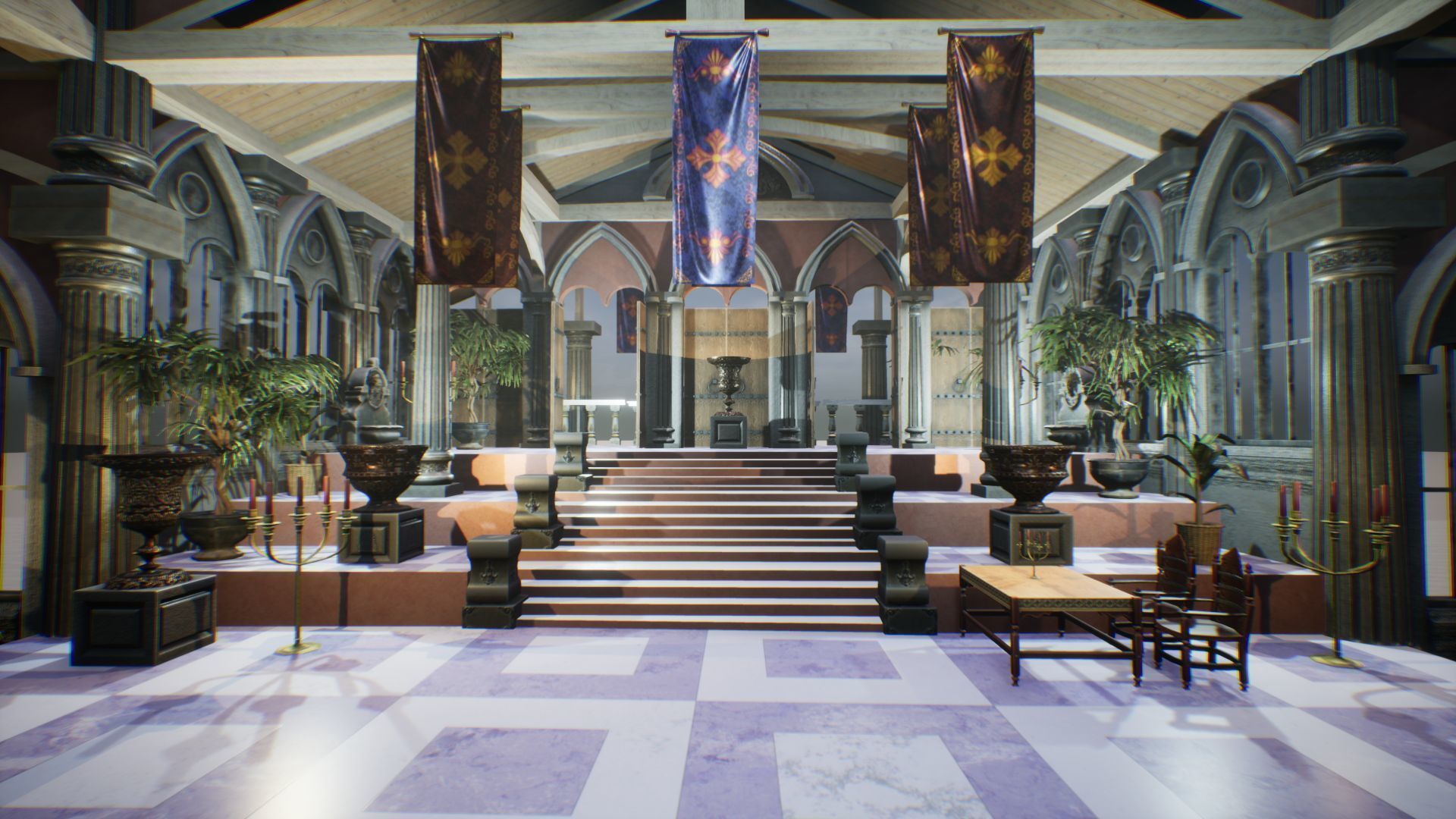 Royal Palace 2 Unreal Engine Low-poly 3D model_8