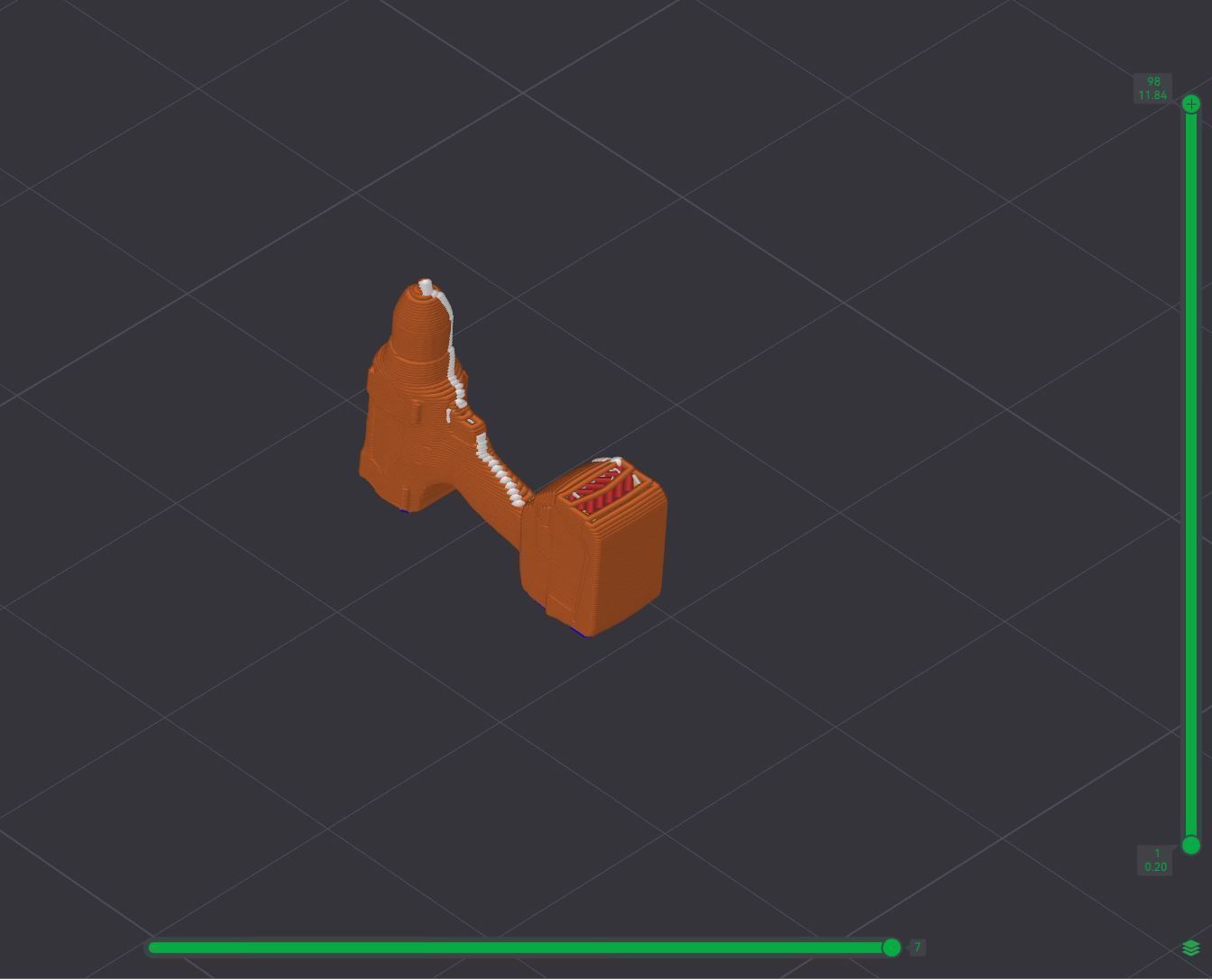 cordless screwdriver Low-poly 3D model_12