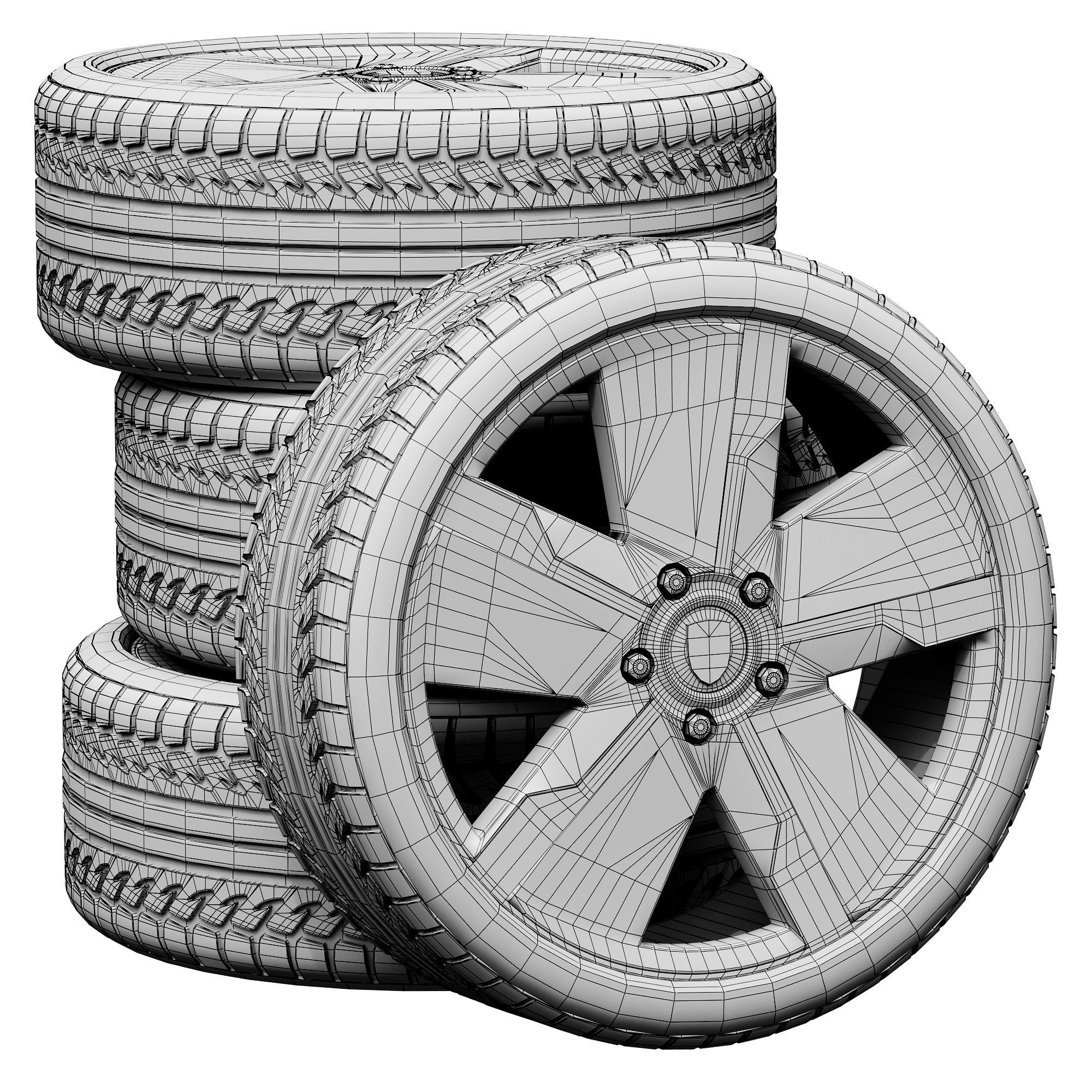 Porsche wheels 3D model_4