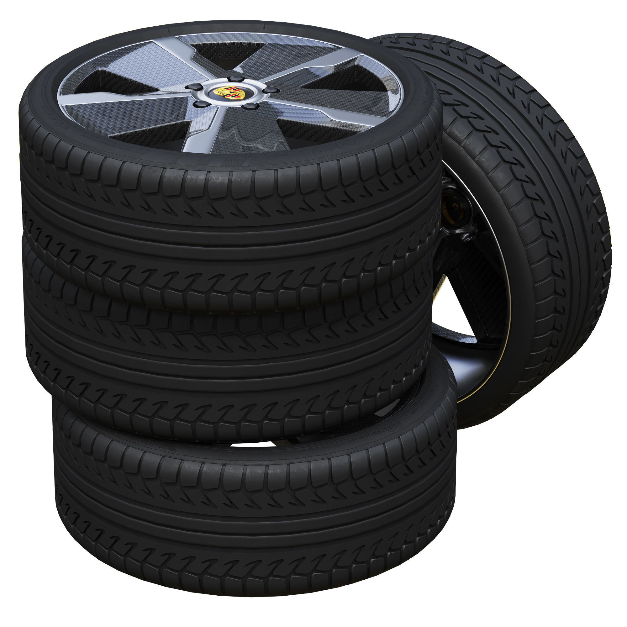 Porsche wheels 3D model_3