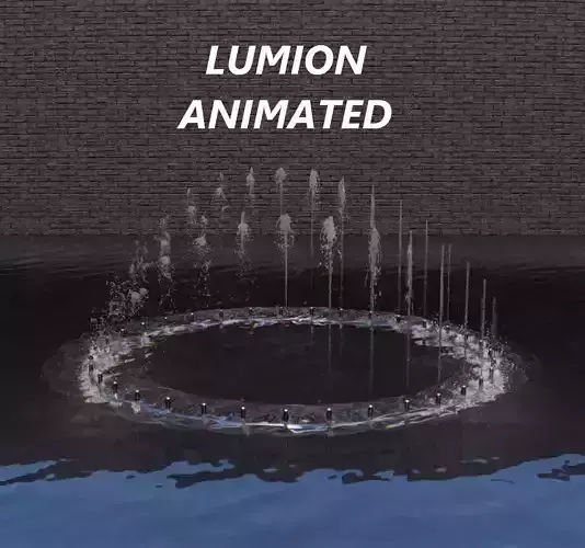 Lumion fountain - animated