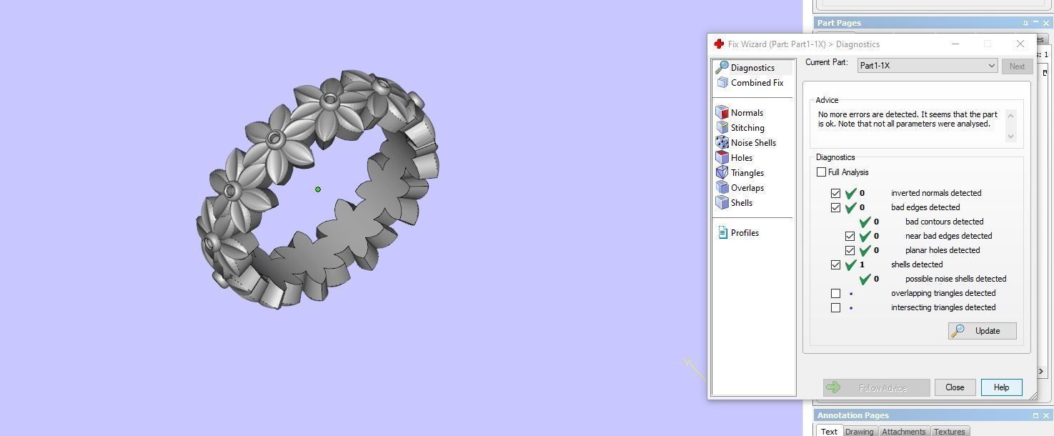 Rings flower ring 3D print model_10