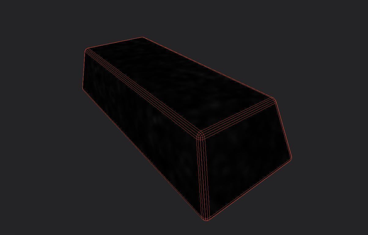 Gold Bar PBR game ready asset Low-poly 3D model_6