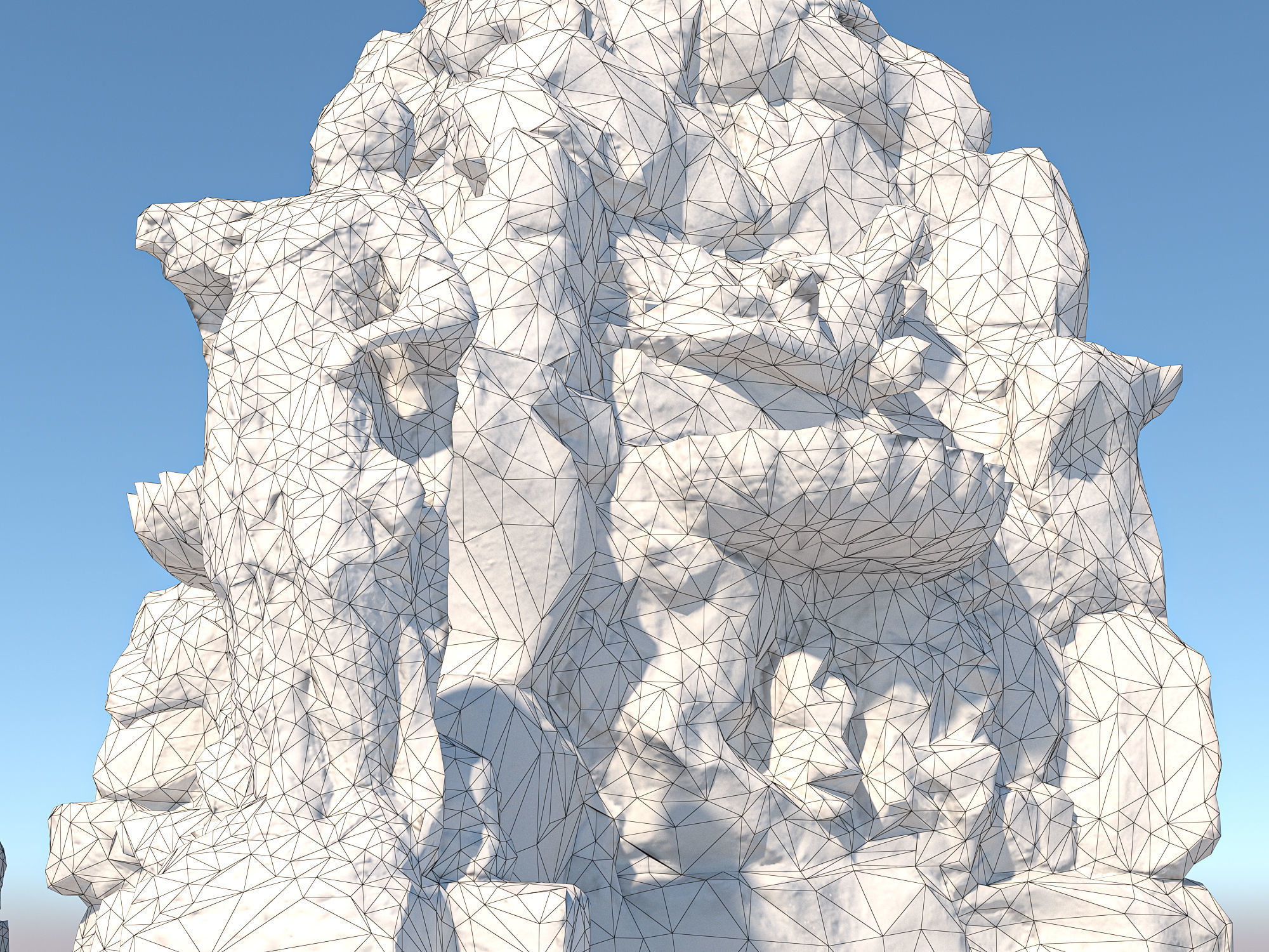  Fountain of the Four Continents Low-poly 3D model_18