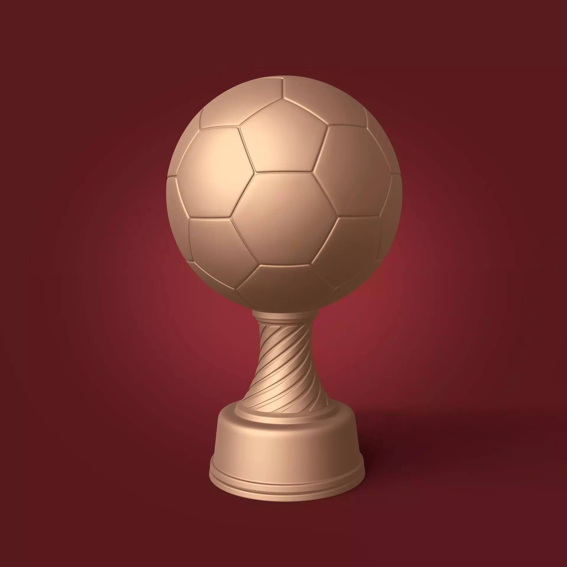 Soccer Trophy - Ready for 3D Printing 3D print model_0