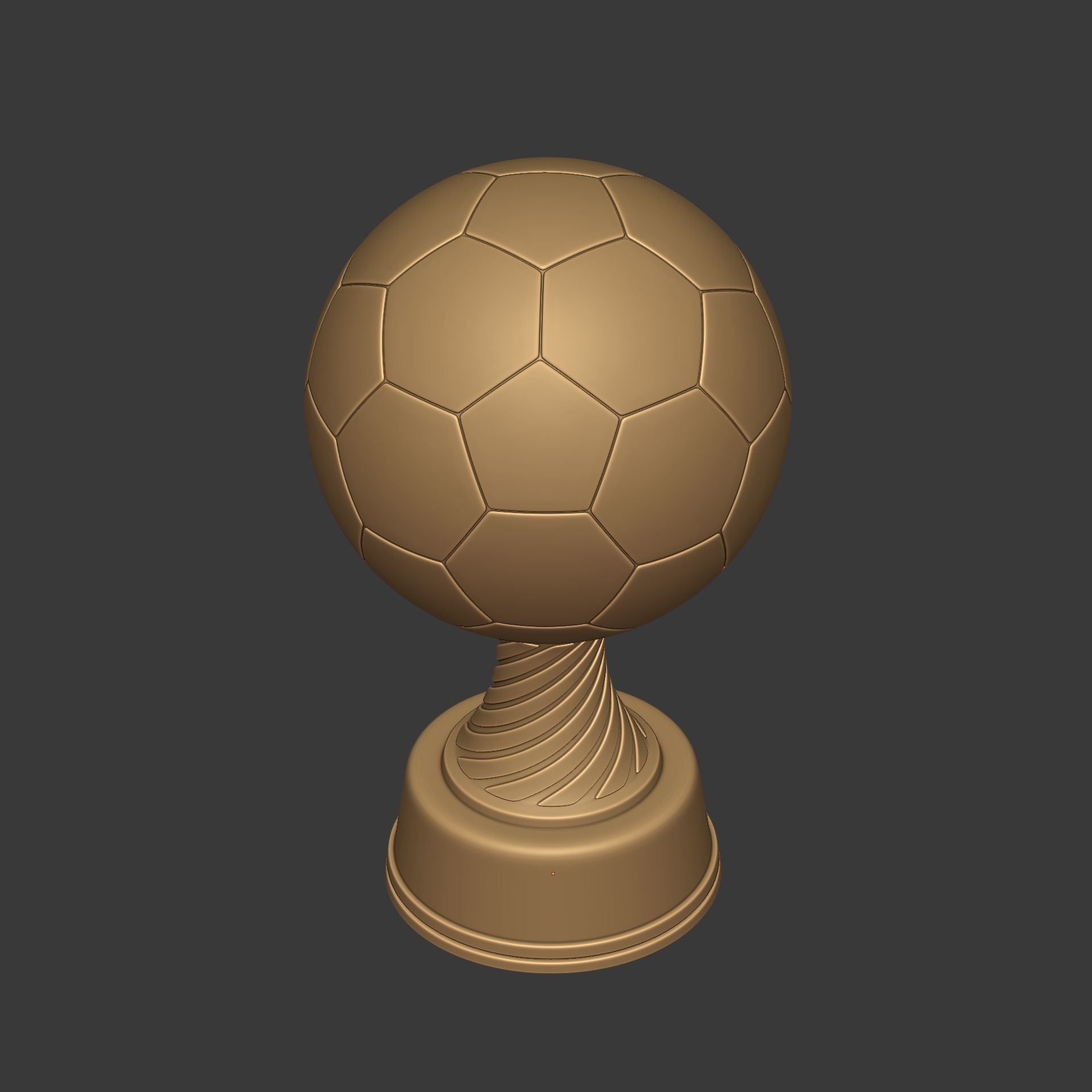 Soccer Trophy - Ready for 3D Printing 3D print model_5