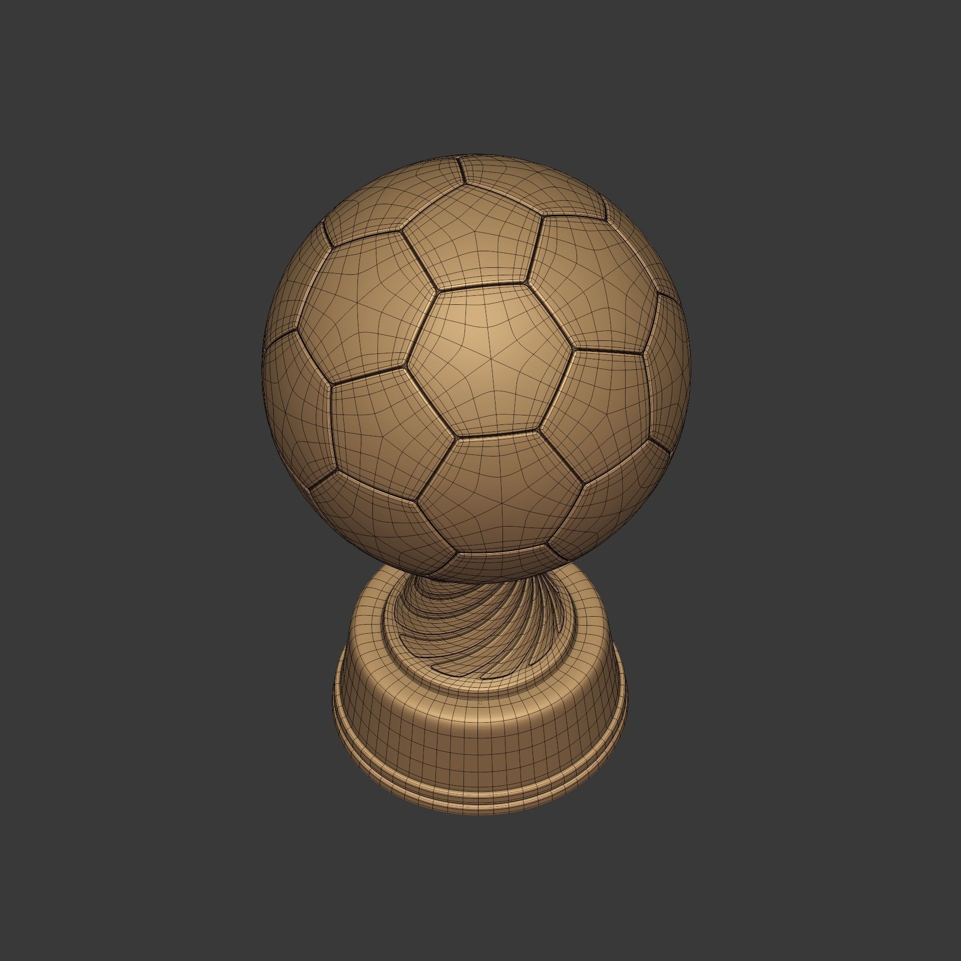 Soccer Trophy - Ready for 3D Printing 3D print model_10