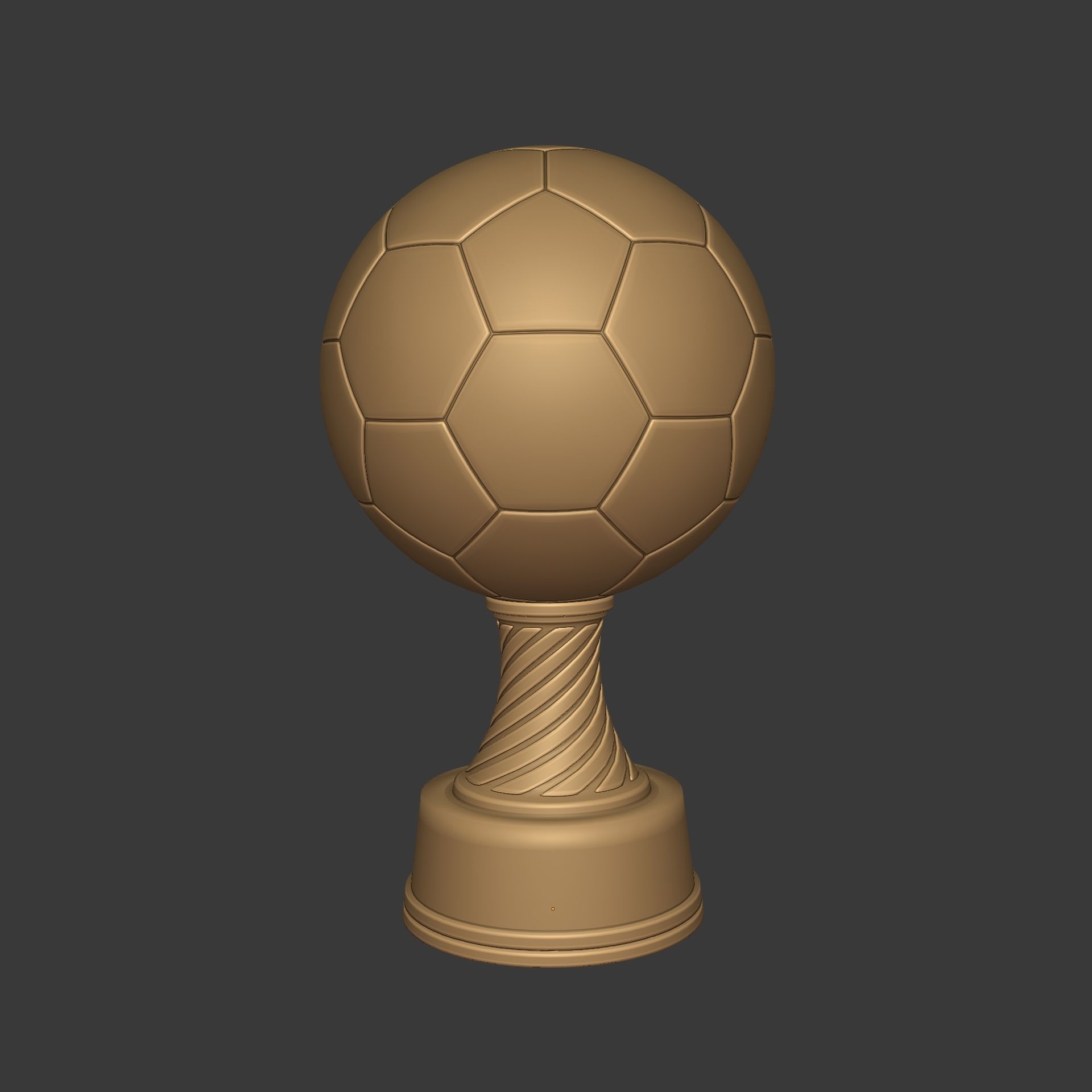 Soccer Trophy - Ready for 3D Printing 3D print model_1