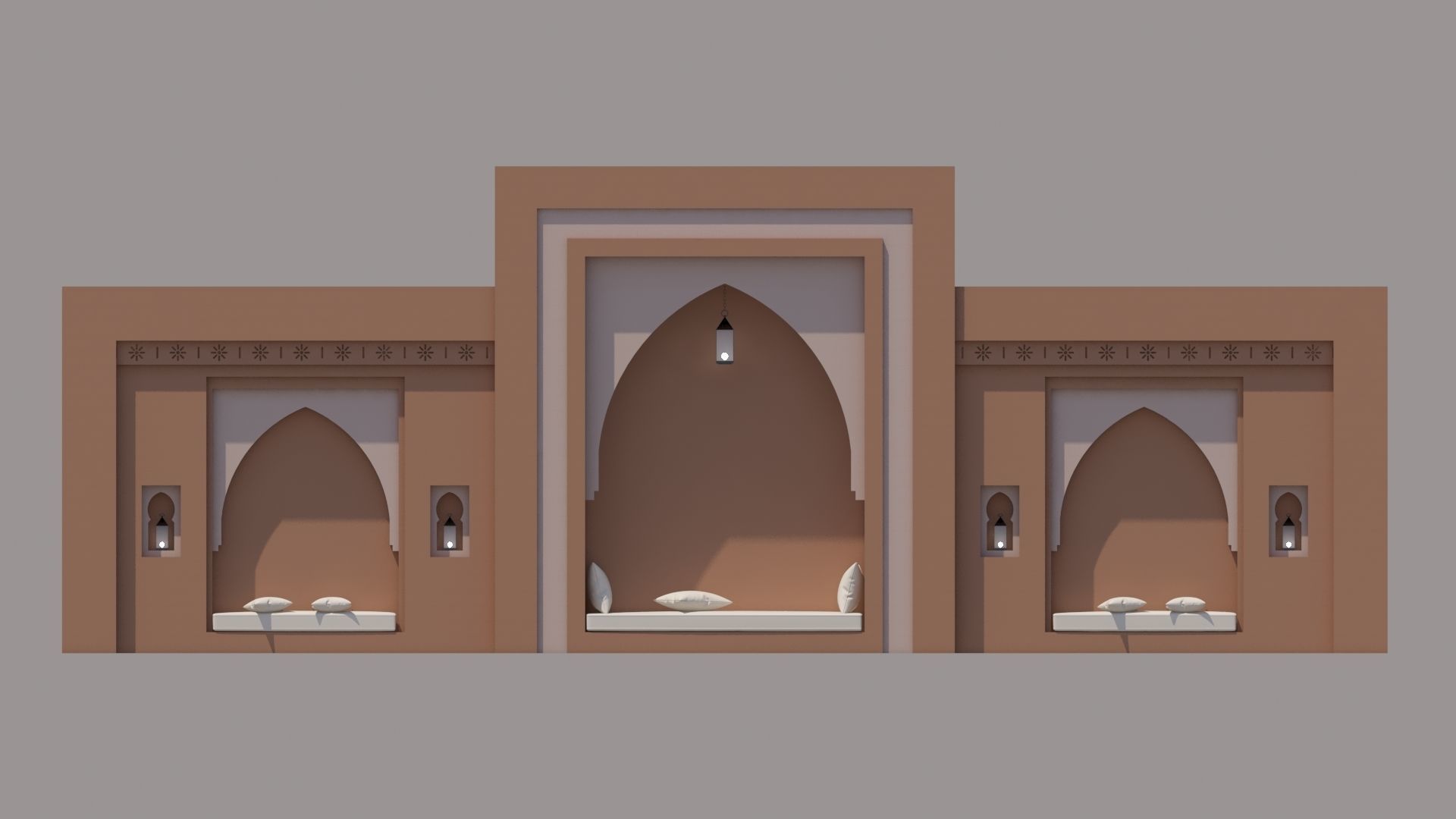 Traditional Moroccan Seat Marrakech 3D model_6