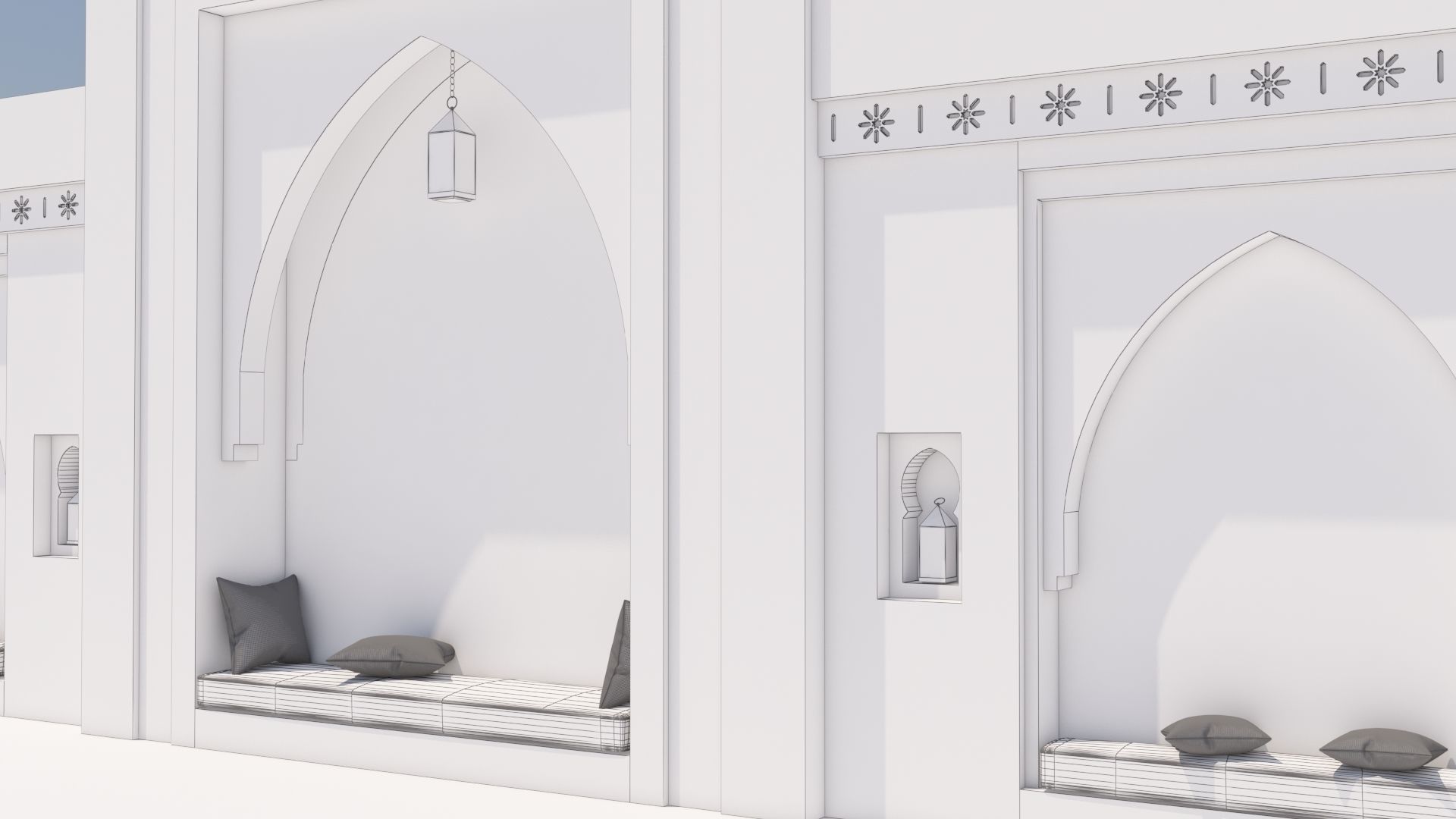 Traditional Moroccan Seat Marrakech 3D model_9