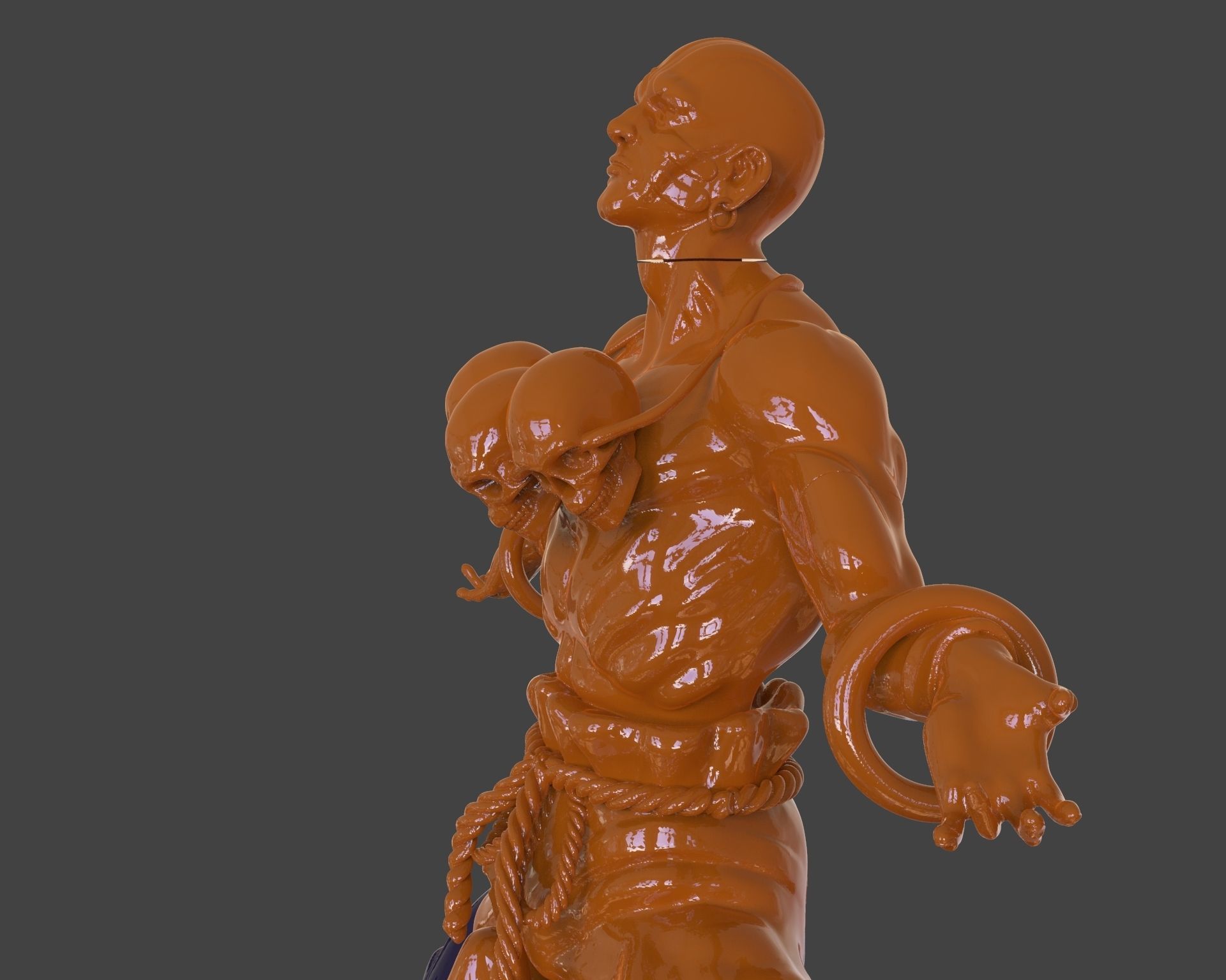 Dhalsim Yoga Power Sculpture 3D print model_21