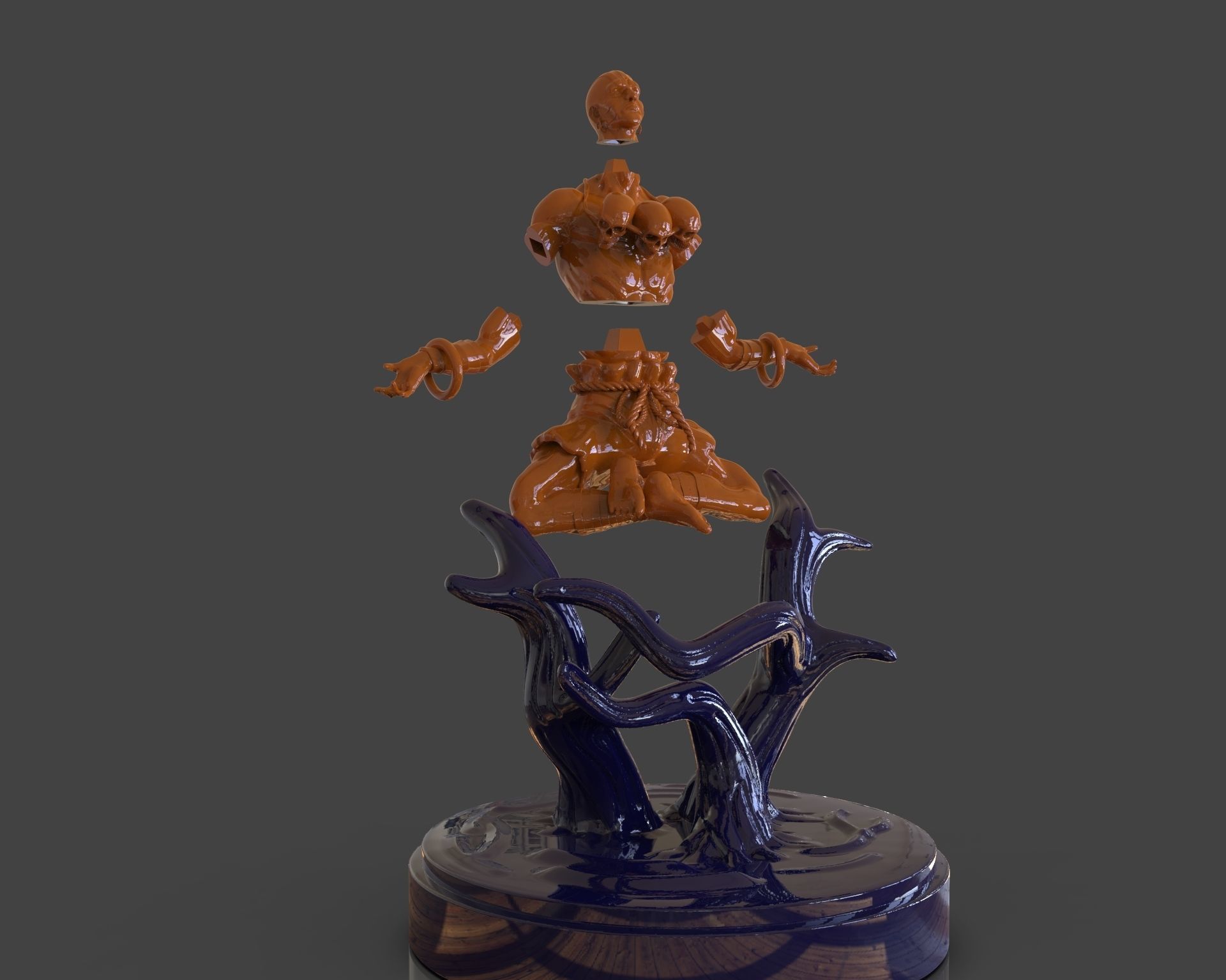 Dhalsim Yoga Power Sculpture 3D print model_18
