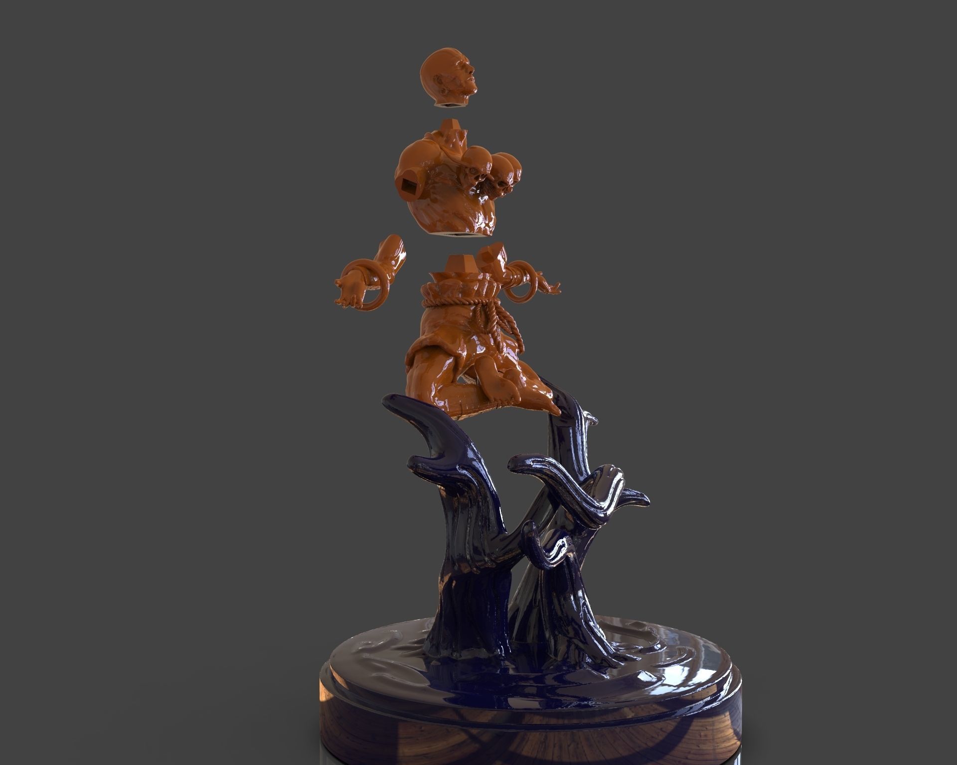 Dhalsim Yoga Power Sculpture 3D print model_16