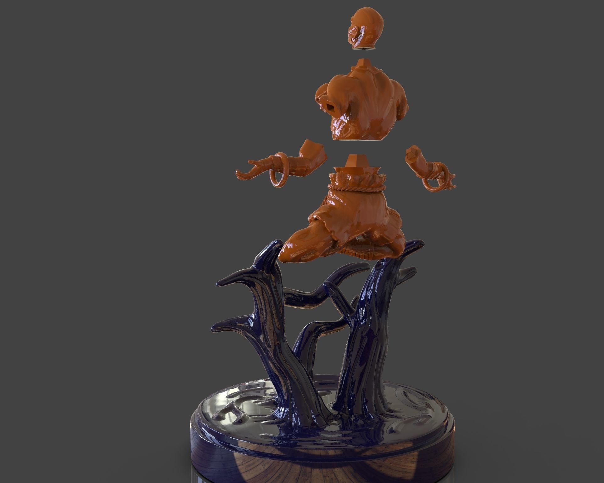 Dhalsim Yoga Power Sculpture 3D print model_11