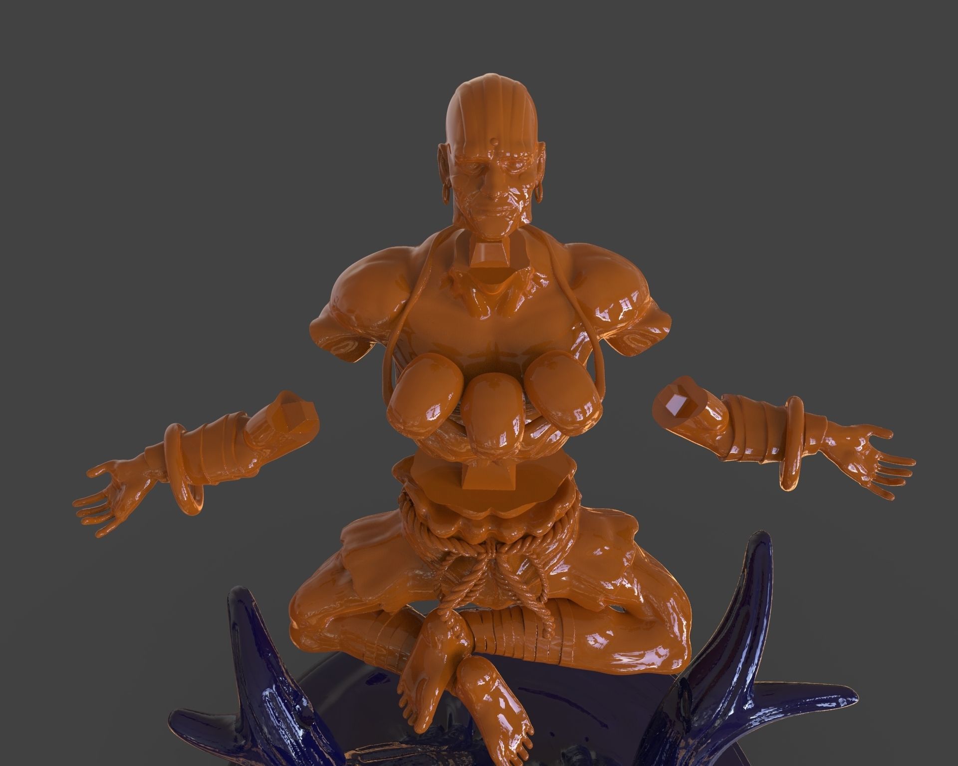 Dhalsim Yoga Power Sculpture 3D print model_36