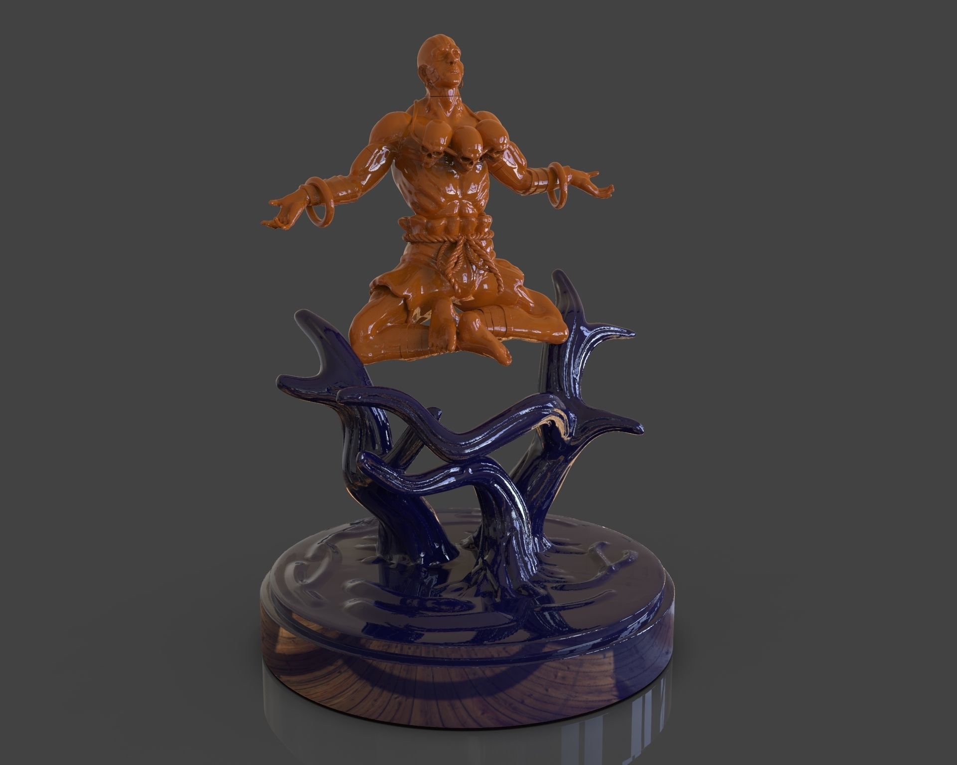 Dhalsim Yoga Power Sculpture 3D print model_8