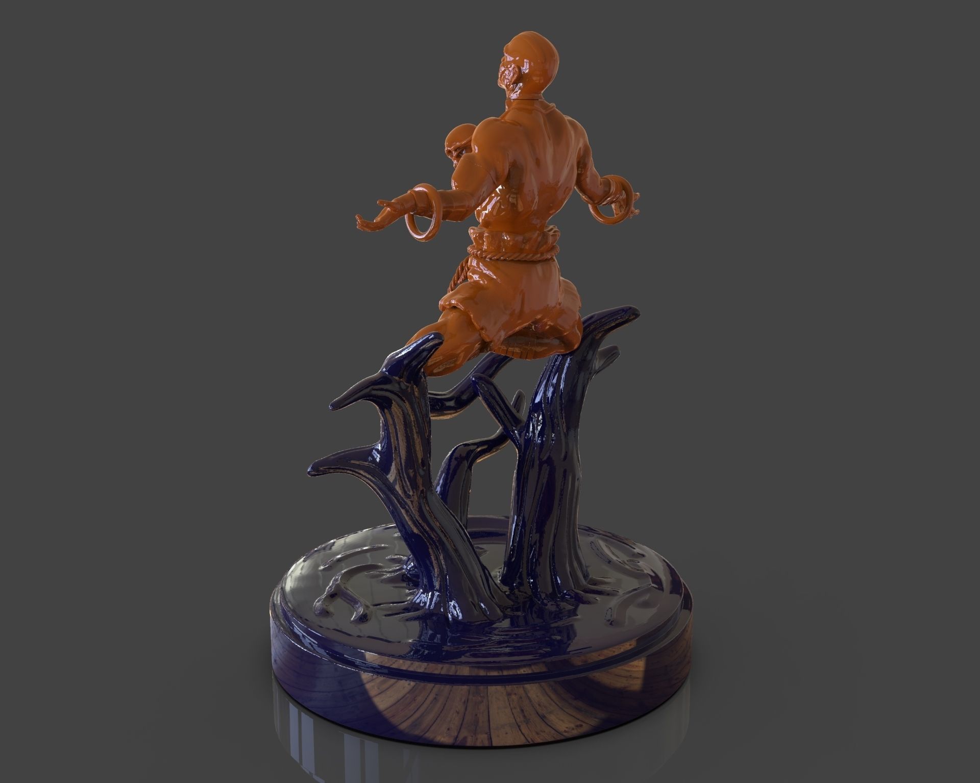 Dhalsim Yoga Power Sculpture 3D print model_3