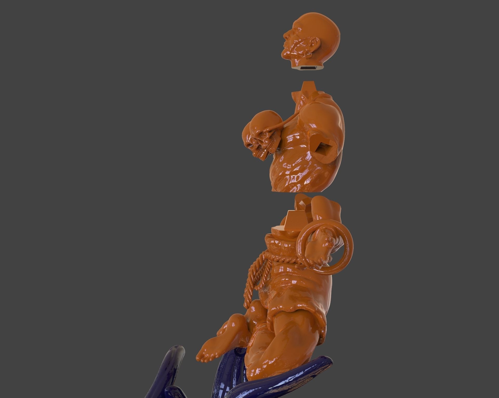 Dhalsim Yoga Power Sculpture 3D print model_33