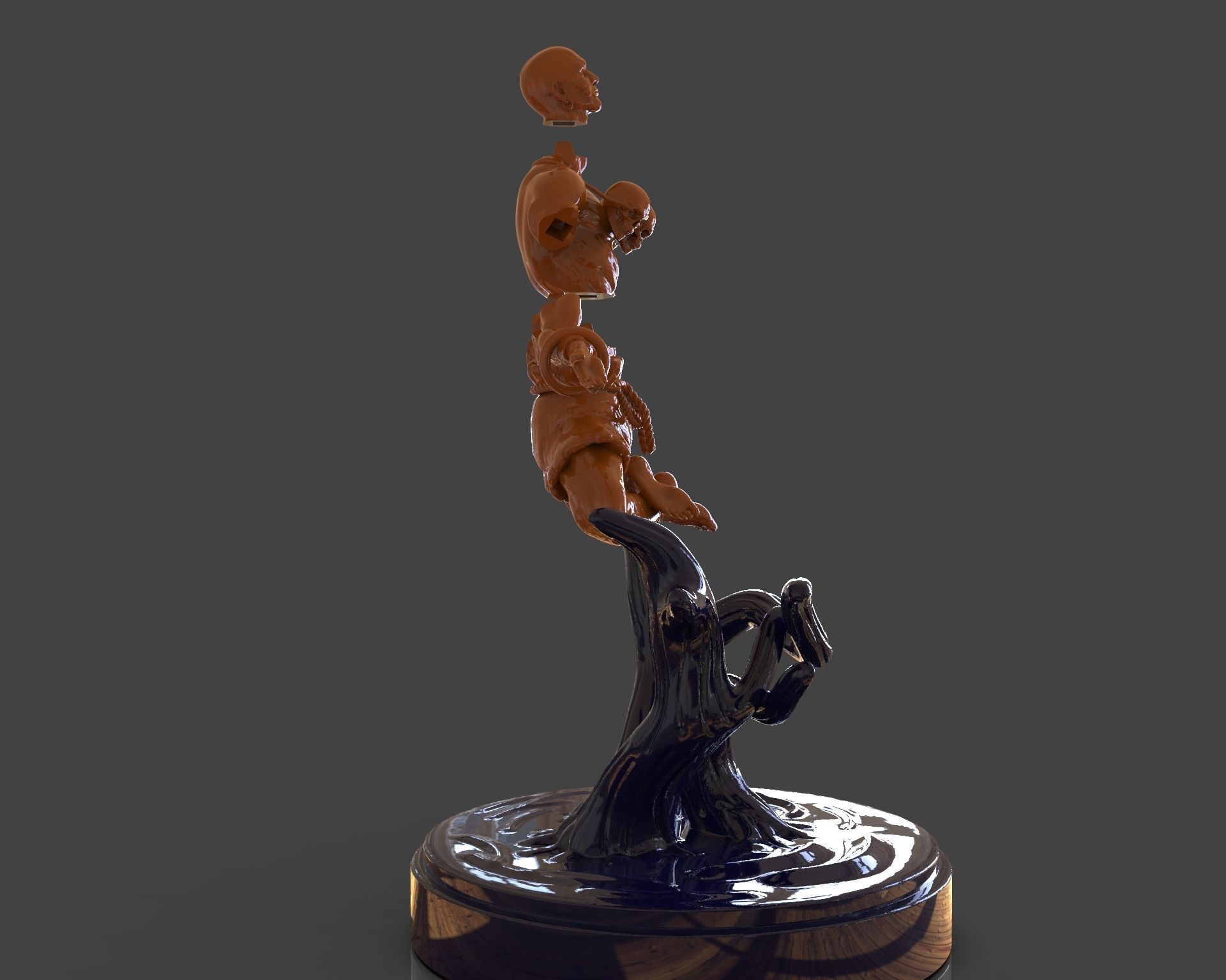 Dhalsim Yoga Power Sculpture 3D print model_17