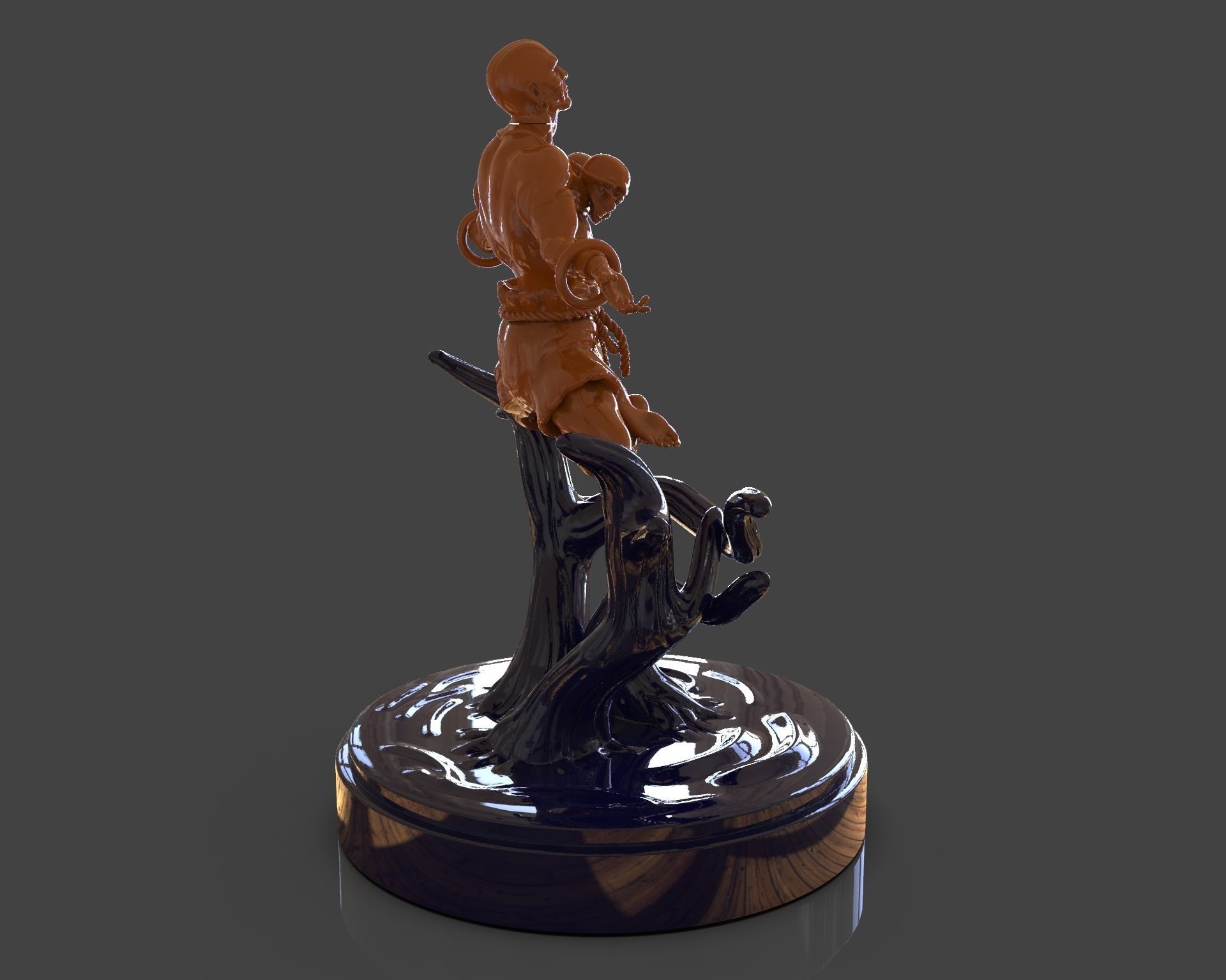 Dhalsim Yoga Power Sculpture 3D print model_6