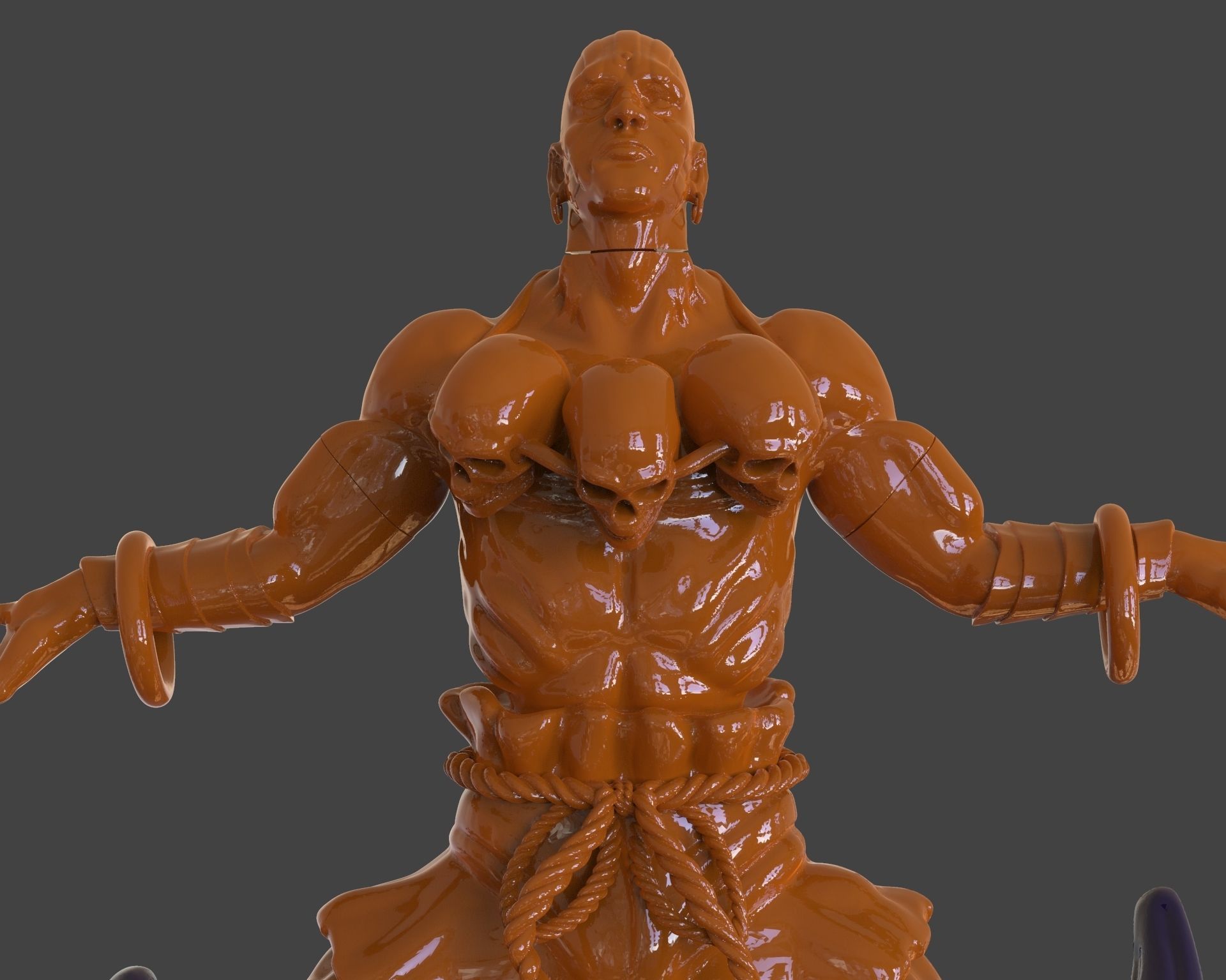 Dhalsim Yoga Power Sculpture 3D print model_22