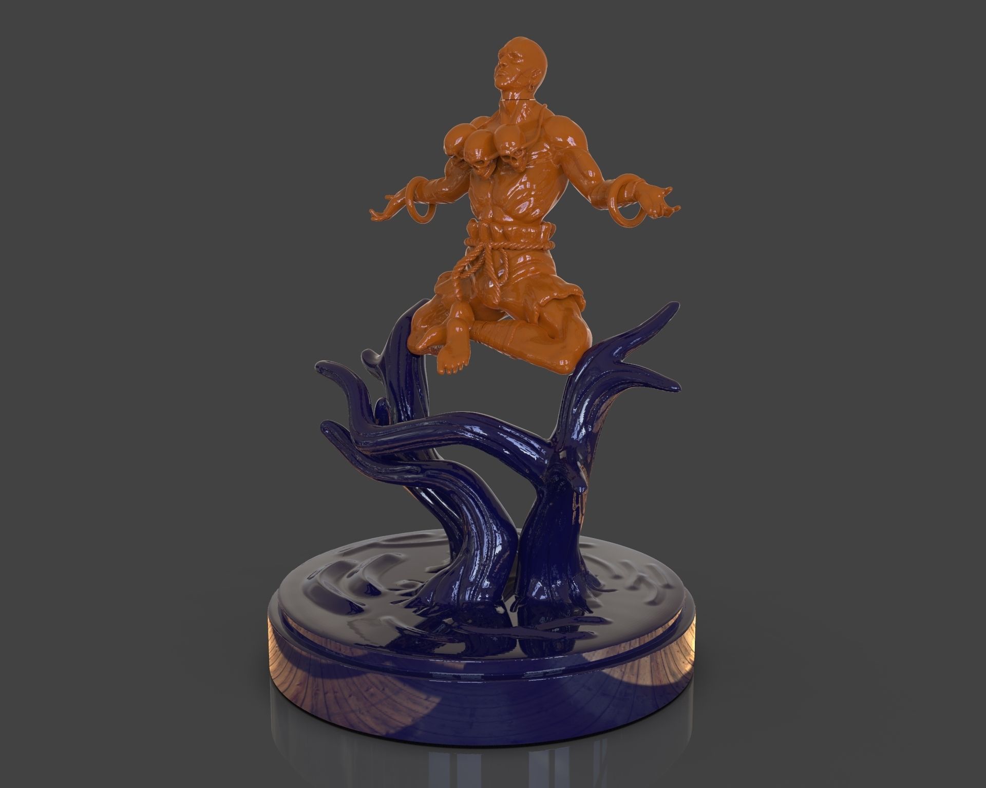 Dhalsim Yoga Power Sculpture 3D print model_1