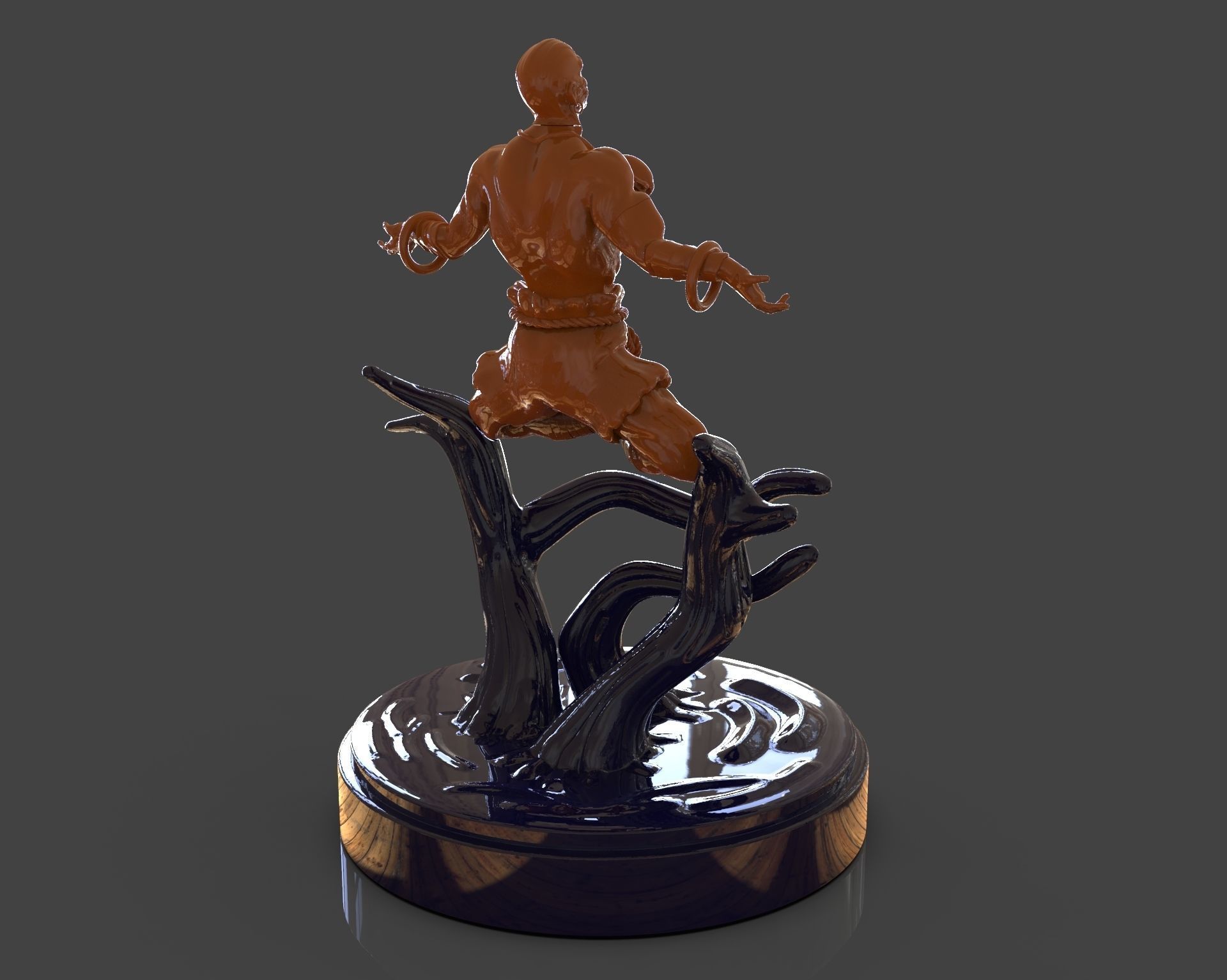 Dhalsim Yoga Power Sculpture 3D print model_5