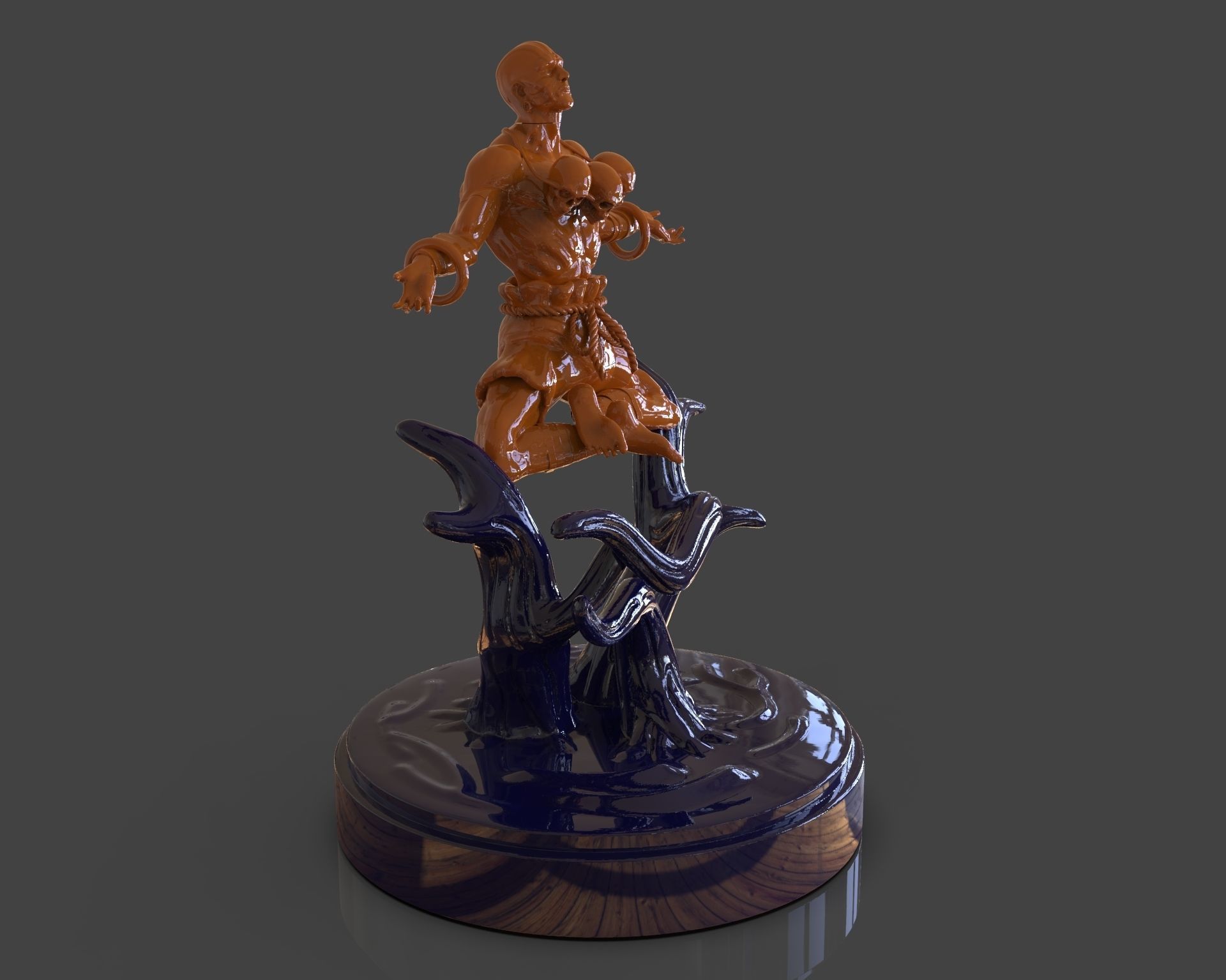 Dhalsim Yoga Power Sculpture 3D print model_7