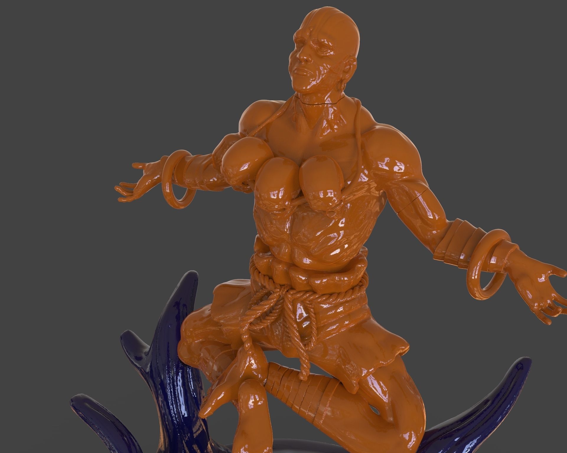 Dhalsim Yoga Power Sculpture 3D print model_19