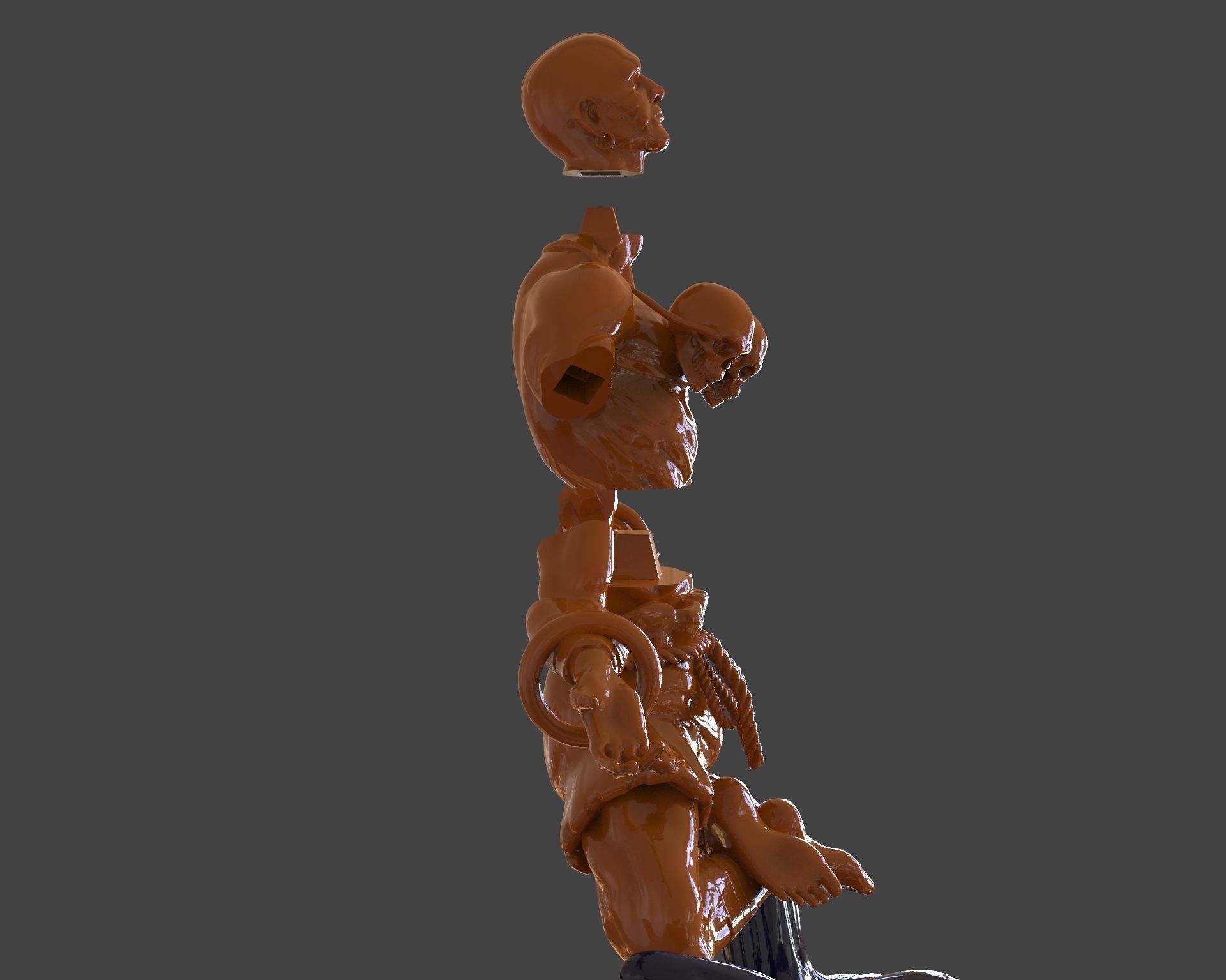 Dhalsim Yoga Power Sculpture 3D print model_29