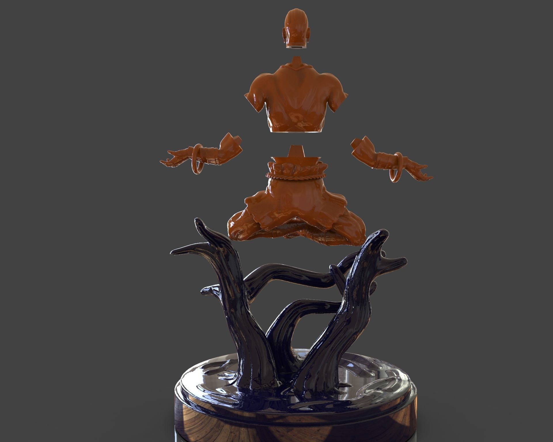 Dhalsim Yoga Power Sculpture 3D print model_14