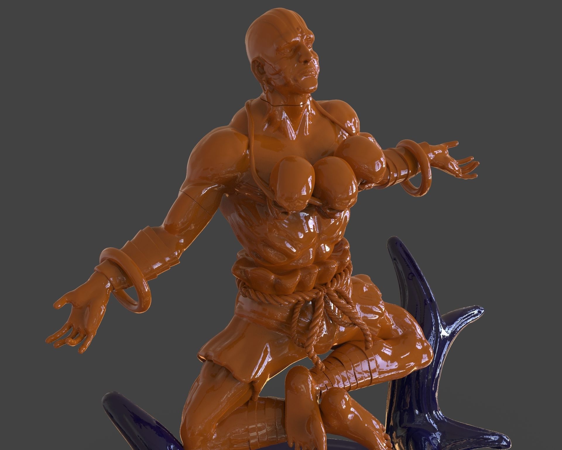 Dhalsim Yoga Power Sculpture 3D print model_20