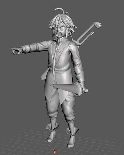 Meliodas Nanatsu no Taizai 3D Model 3D print model