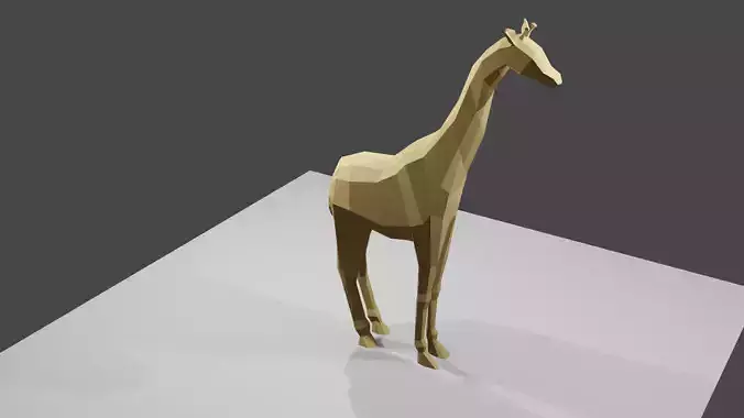 low poly giraffe