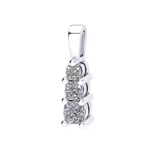 pendant trilogy jewel with cushion diamond multi stones 3