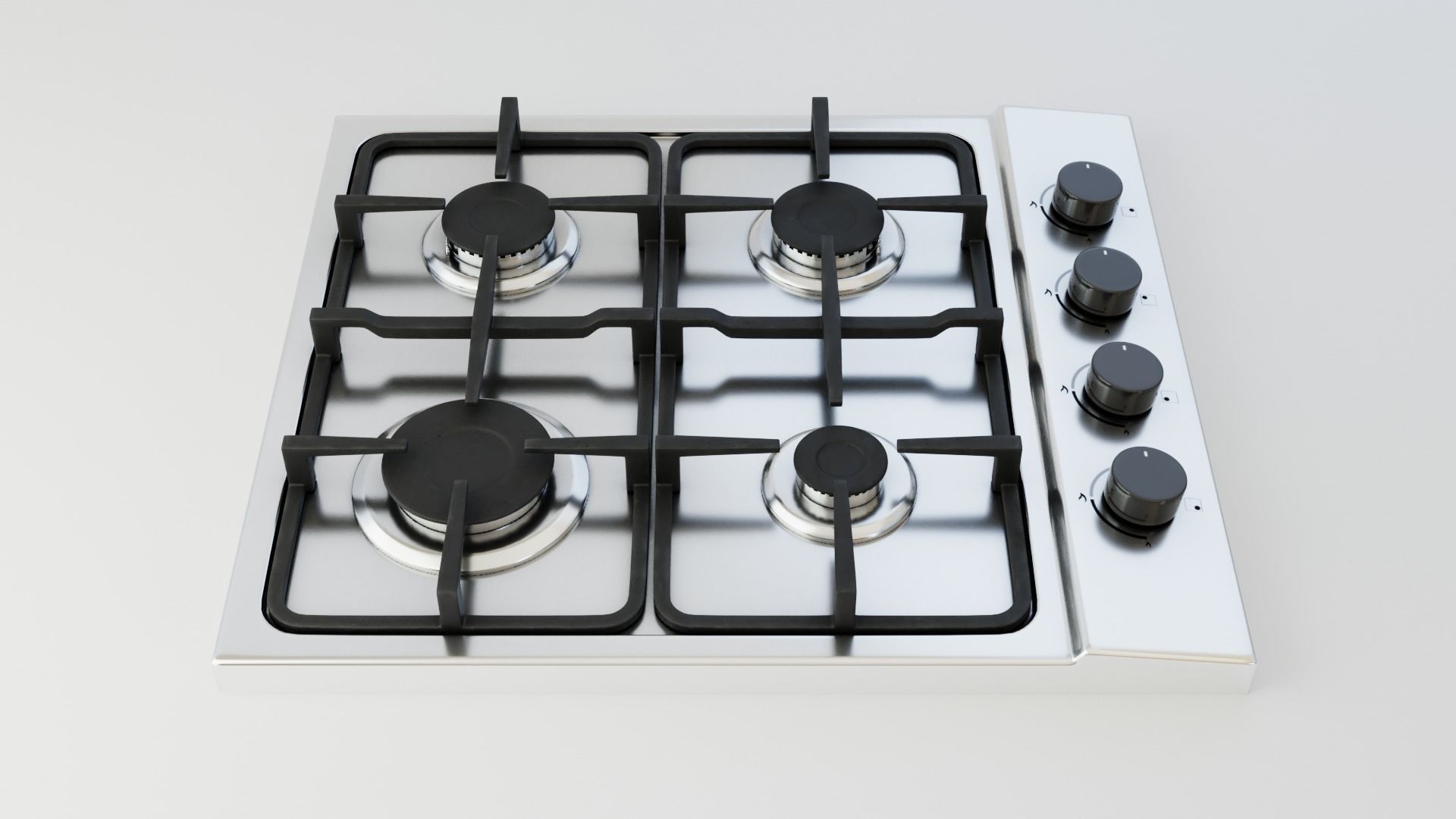 Medium Gas Hob 3D model_2