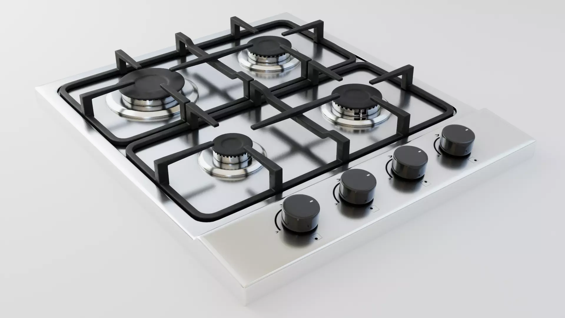 Medium Gas Hob 3D model_0