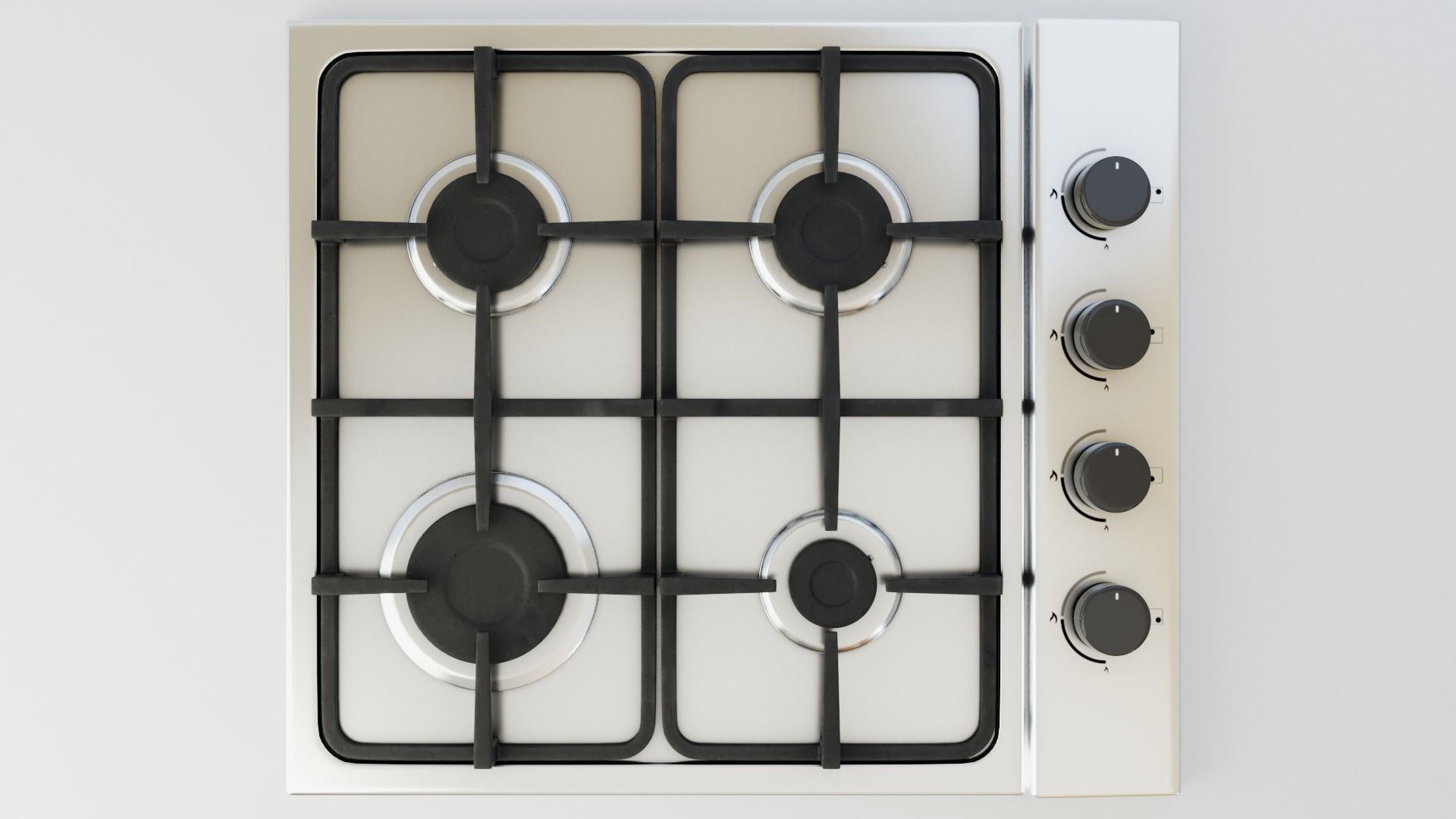 Medium Gas Hob 3D model_1
