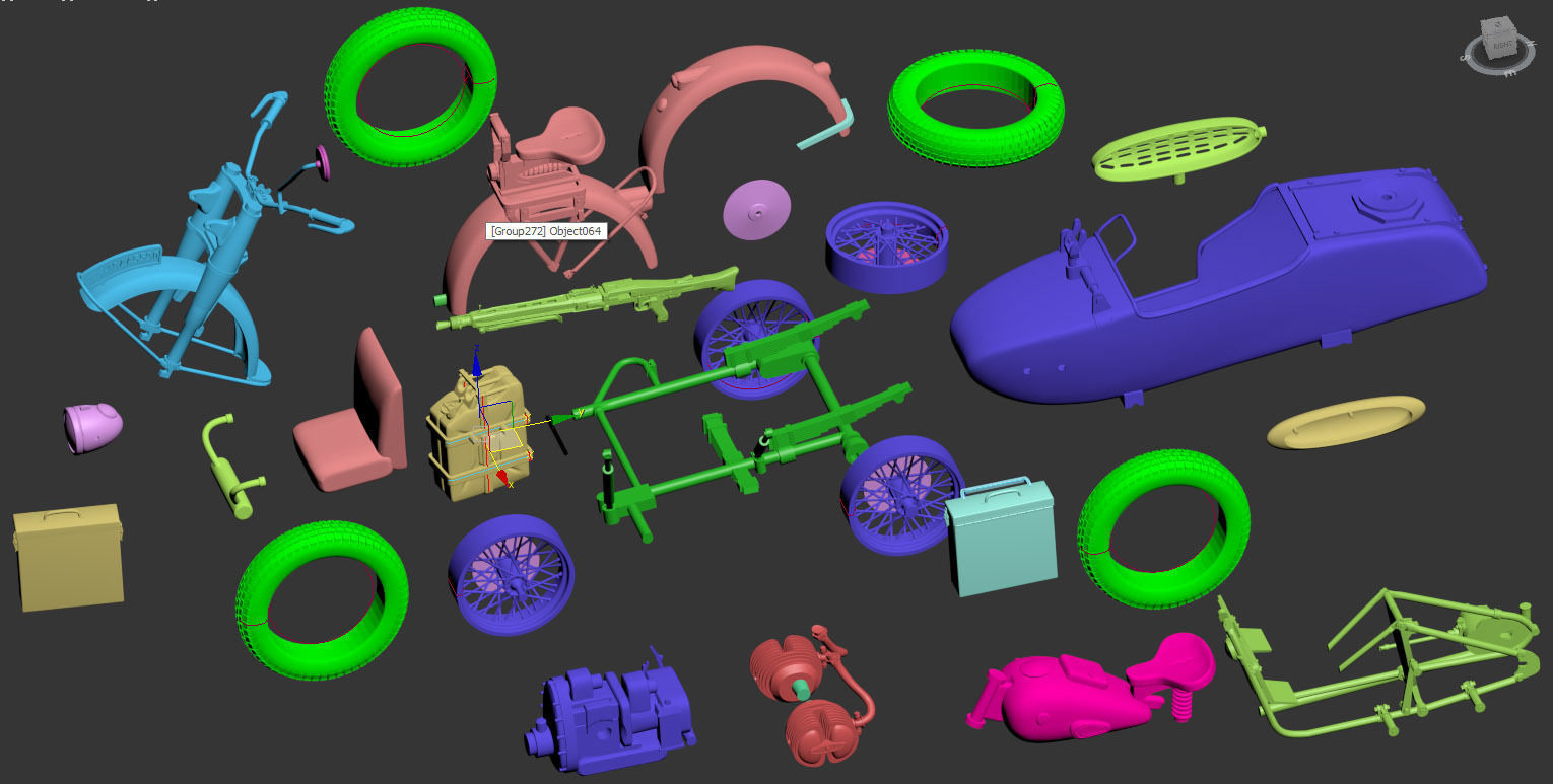 r75 motorcycle 3D print model_1