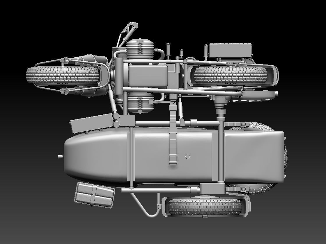 r75 motorcycle 3D print model_11