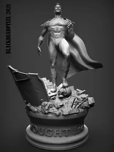 Homelander statue of superhero 3D print model