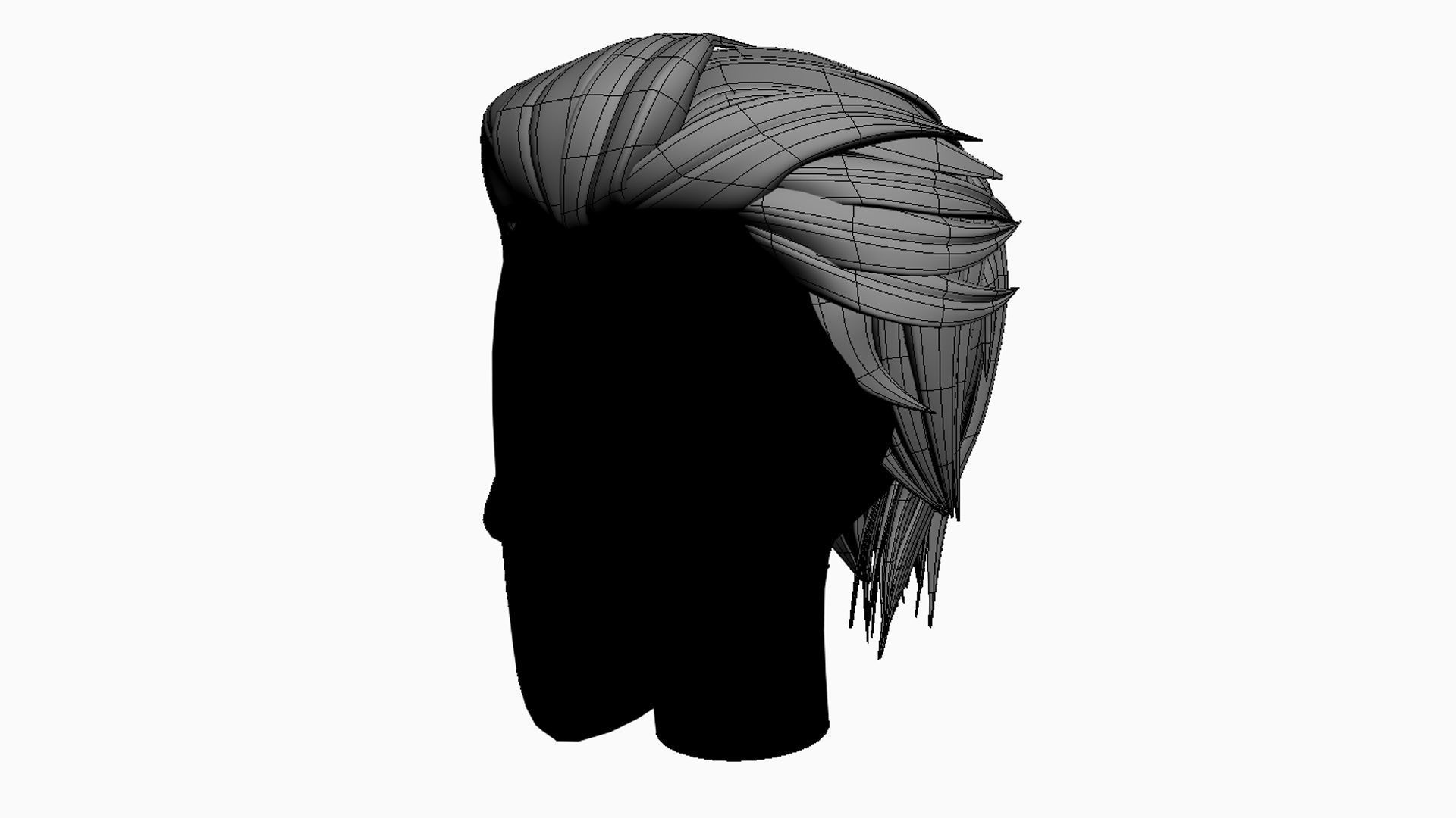 Stylized Hair Factory V2 Low-poly 3D model_5