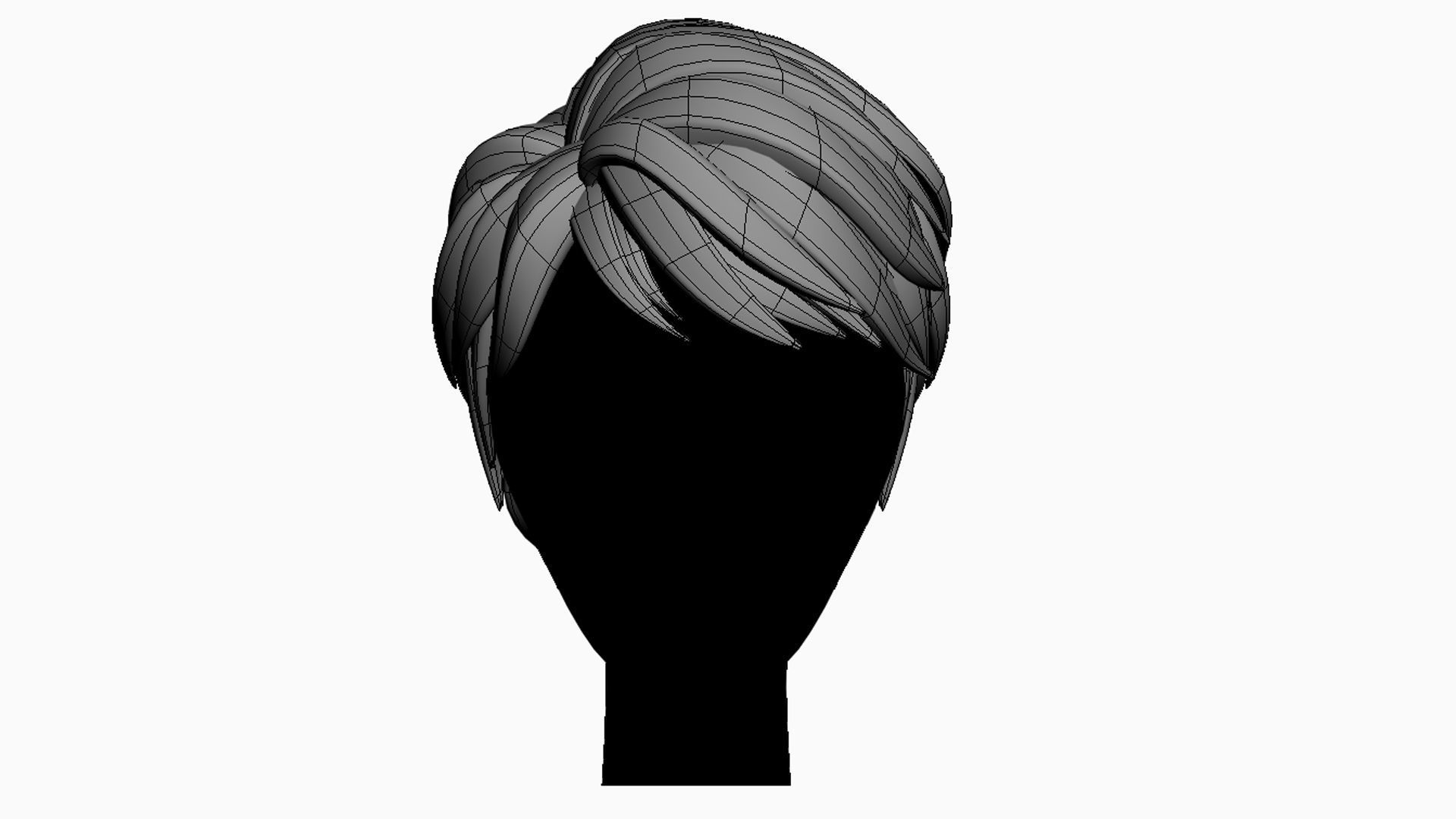 Stylized Hair Factory V2 Low-poly 3D model_10