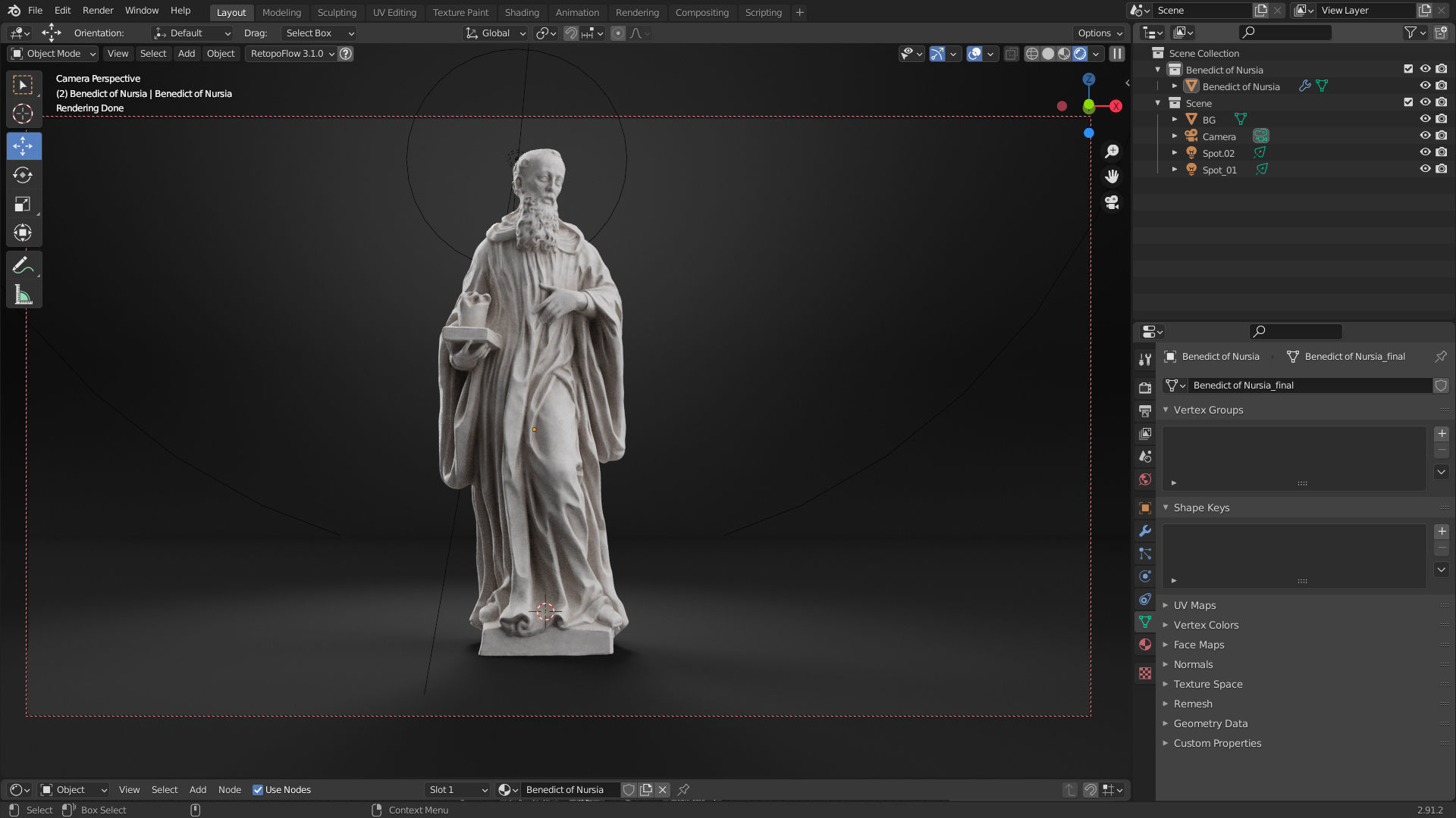 Benedict of Nursia 3D model_15